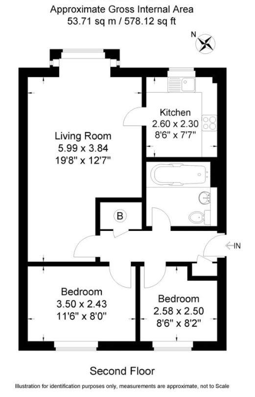 2 Bedrooms Flat for sale in Foxes Close, Hertford SG13