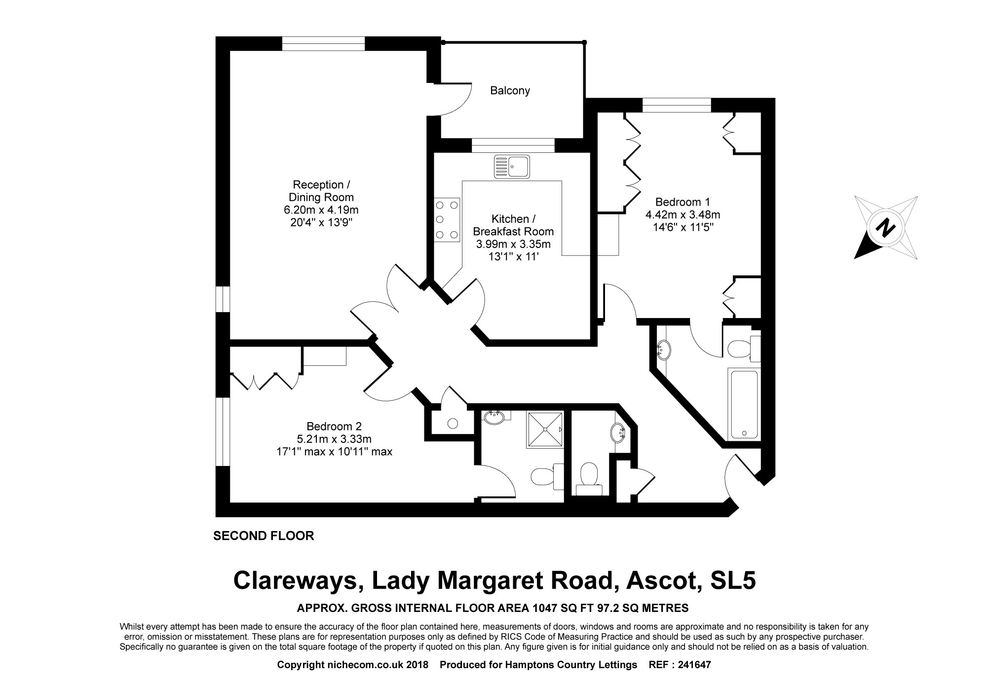 2 Bedrooms Flat to rent in Lady Margaret Road, Sunningdale, Ascot SL5