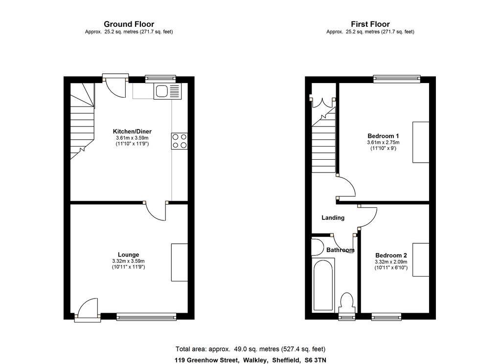 3 Bedrooms  to rent in Greenhow Street, Walkley, Sheffield S6