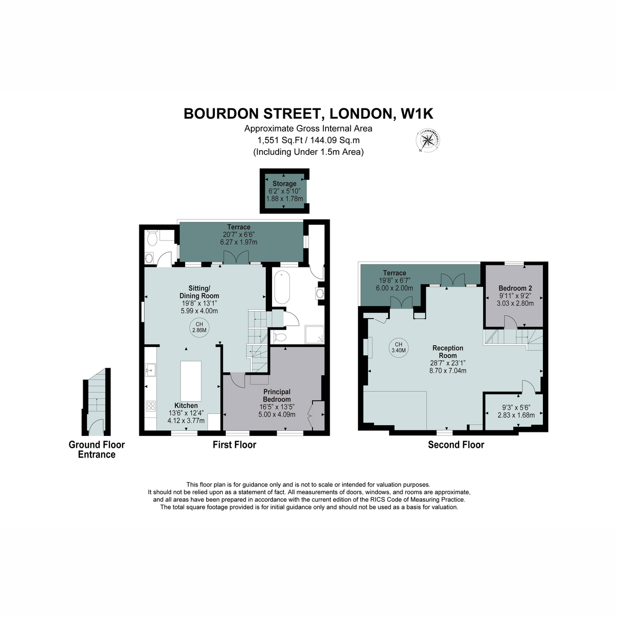 14, Bourdon Street, London floorplan