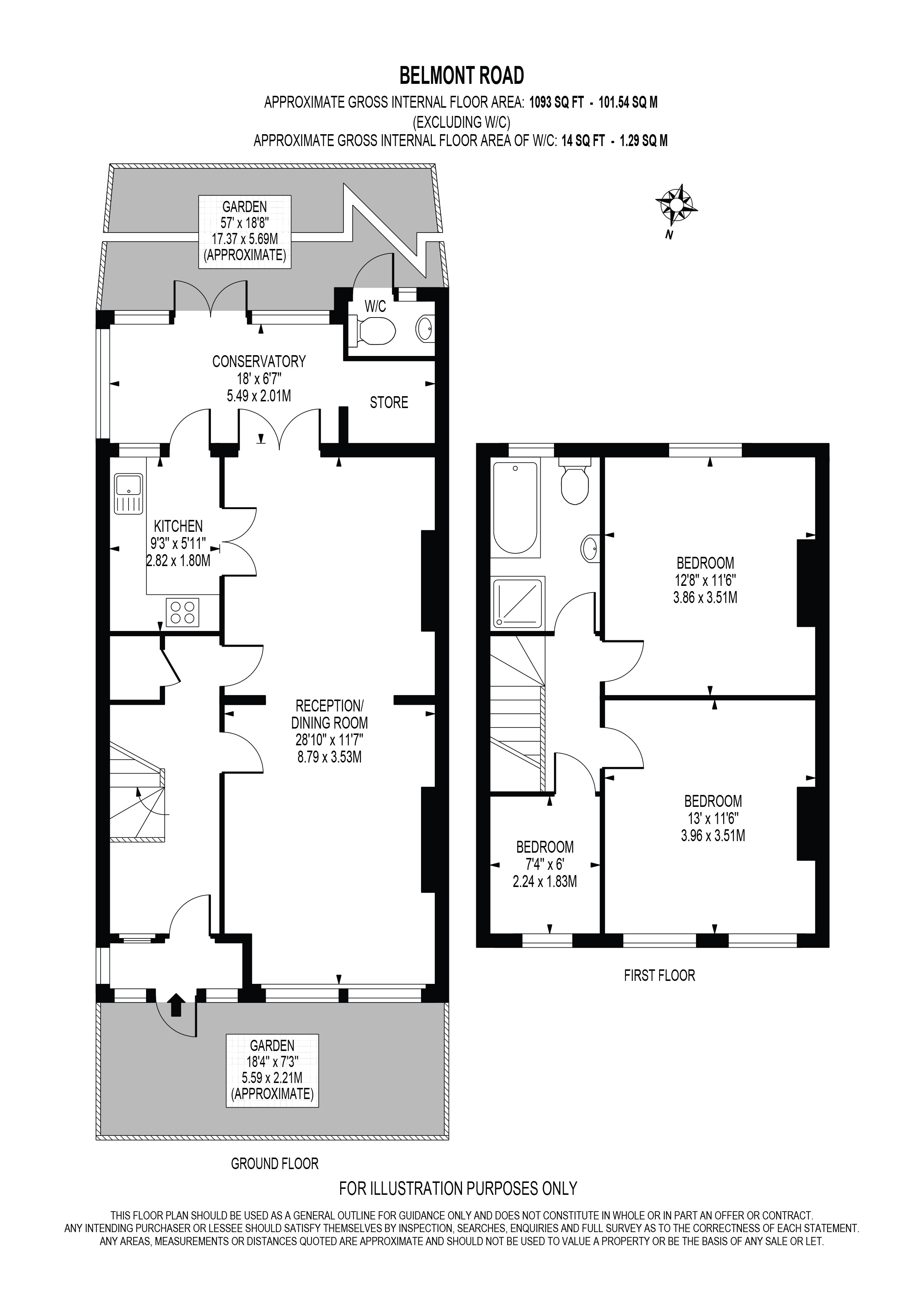 2a, Belmont Road, London floorplan