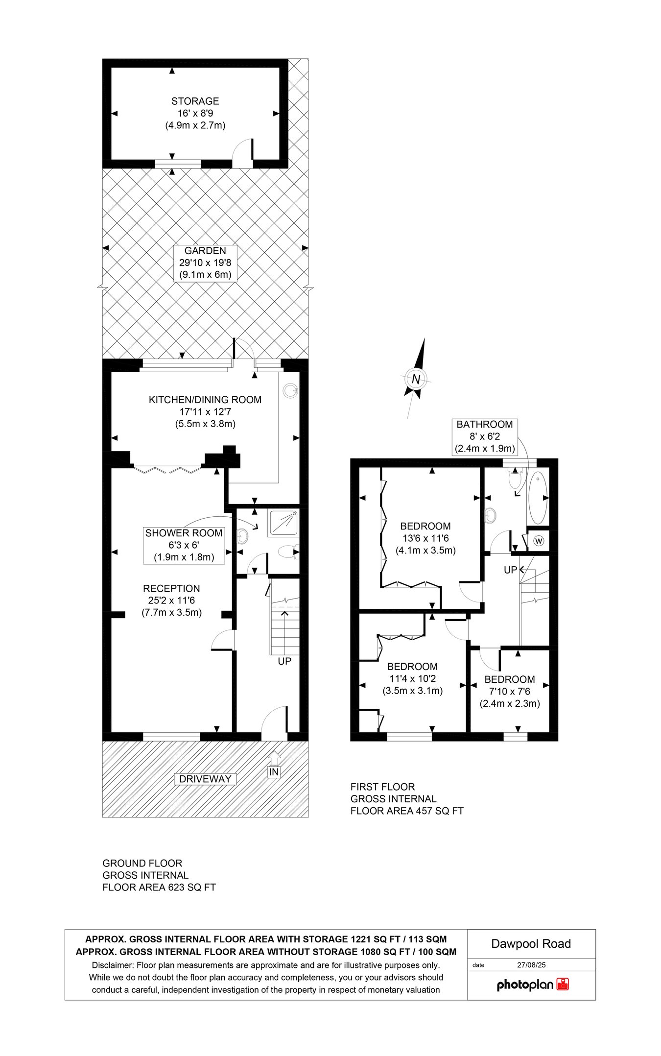 16, Dawpool Road, London floorplan