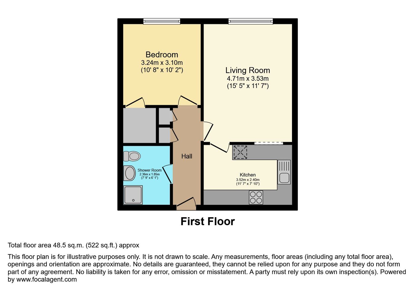 14 Oakfield House, Binswood Avenue, Leamington Spa floorplan