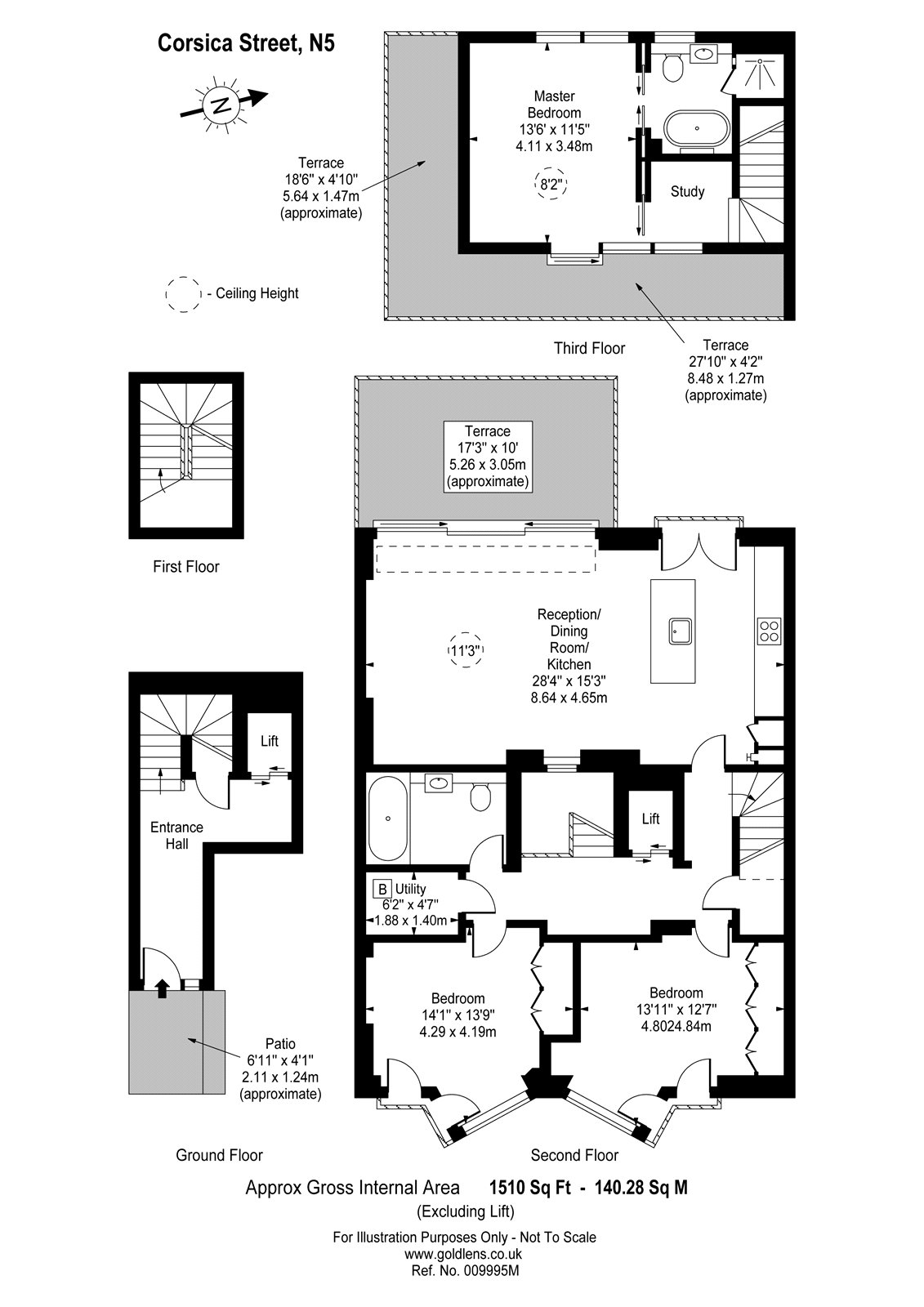 3 Bedrooms Flat to rent in Corsica Street, London N5