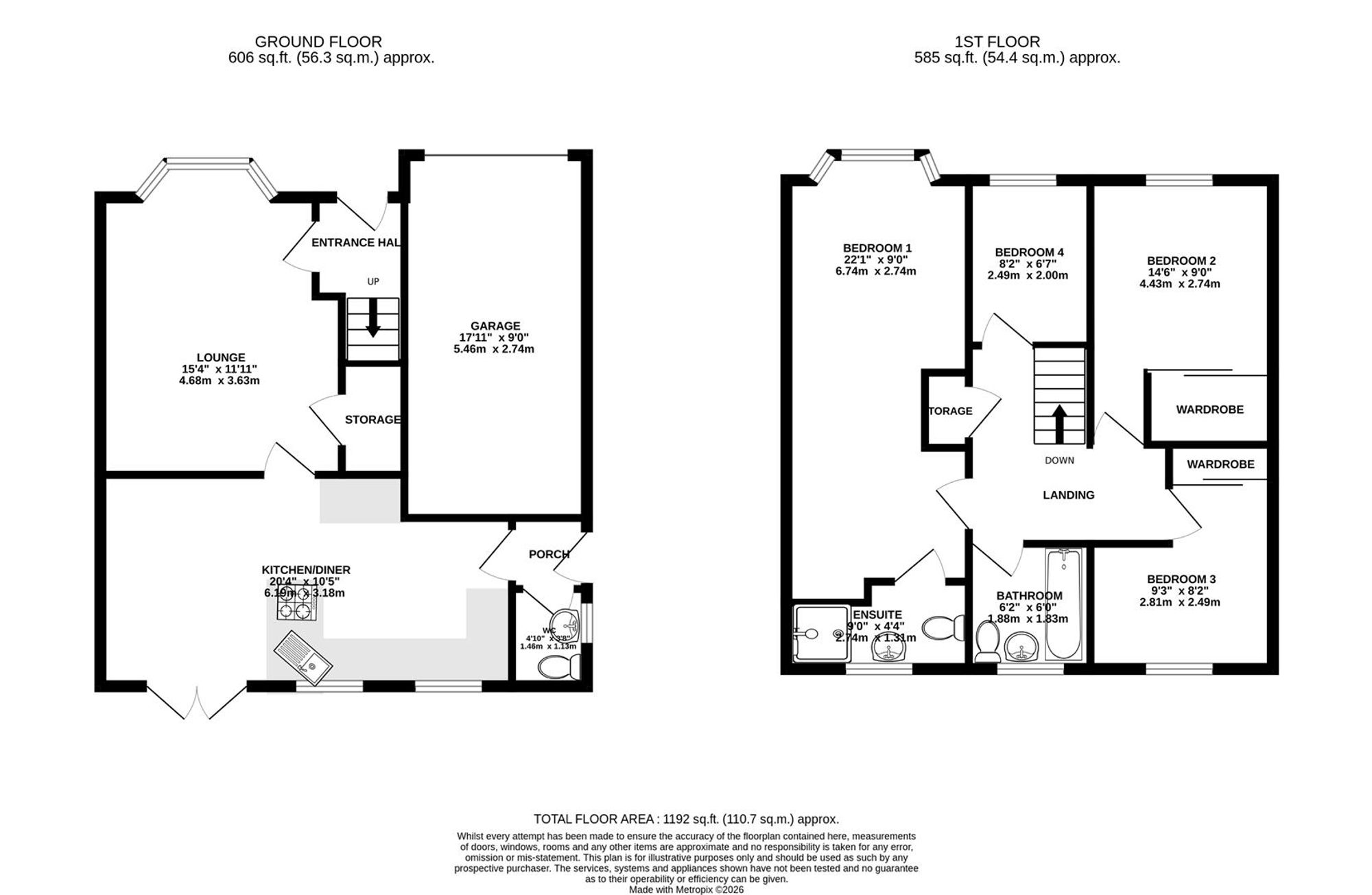 4 Hawthorne Way, Chesterfield floorplan