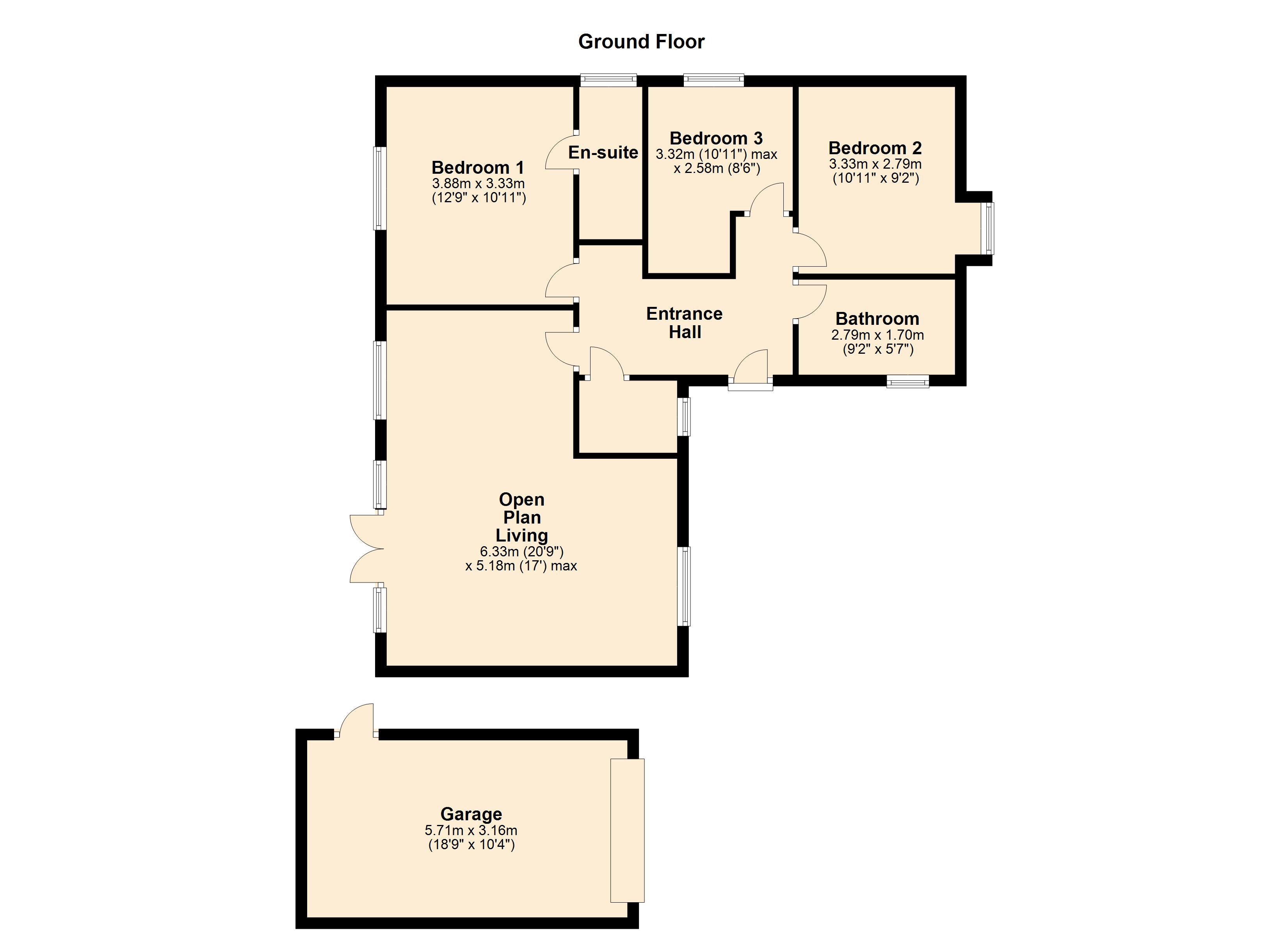 3 Bedrooms Bungalow for sale in The Pot Kilns, Great Cornard, Sudbury CO10