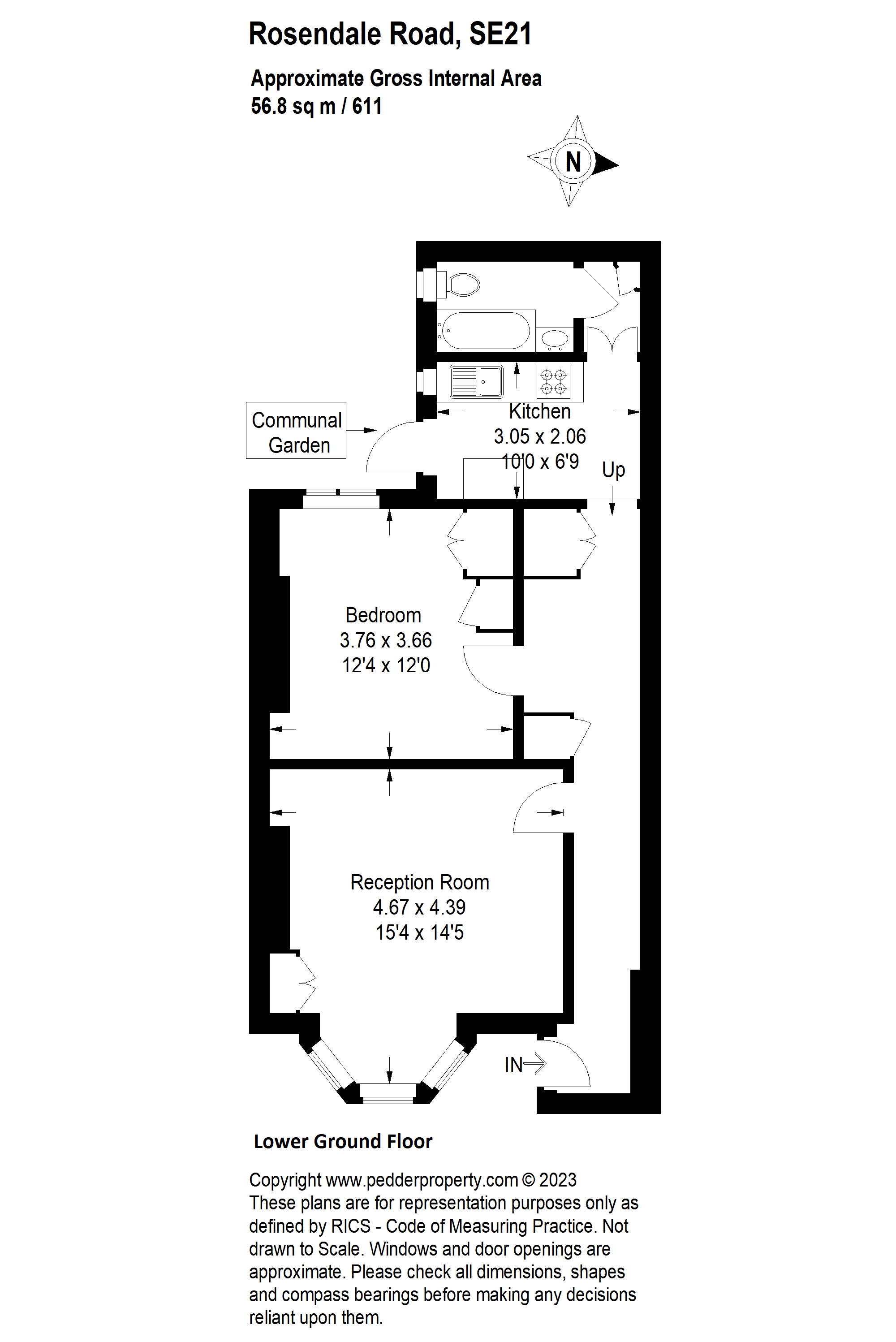 Rosendale Road, West Dulwich, London SE21, 1 bedroom flat for sale