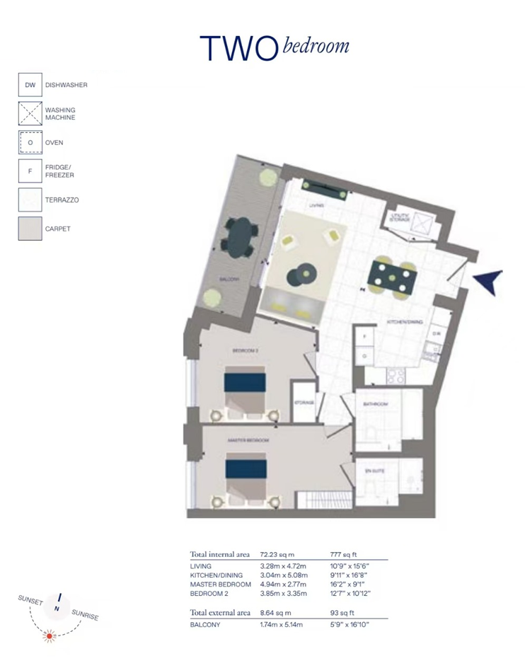 Georgette Apartments, Whitechapel floorplan