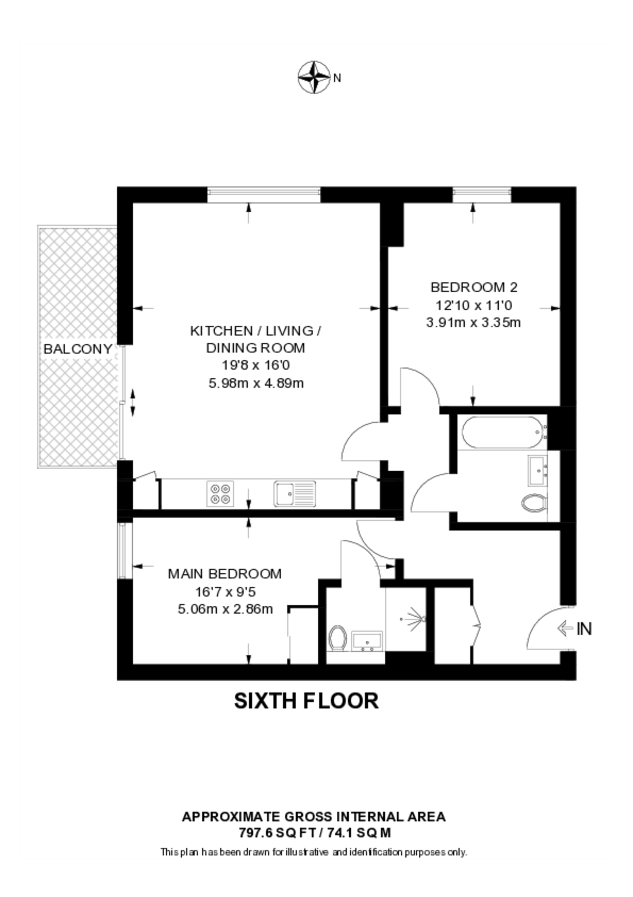 Hart Yard, E3, Bow floorplan