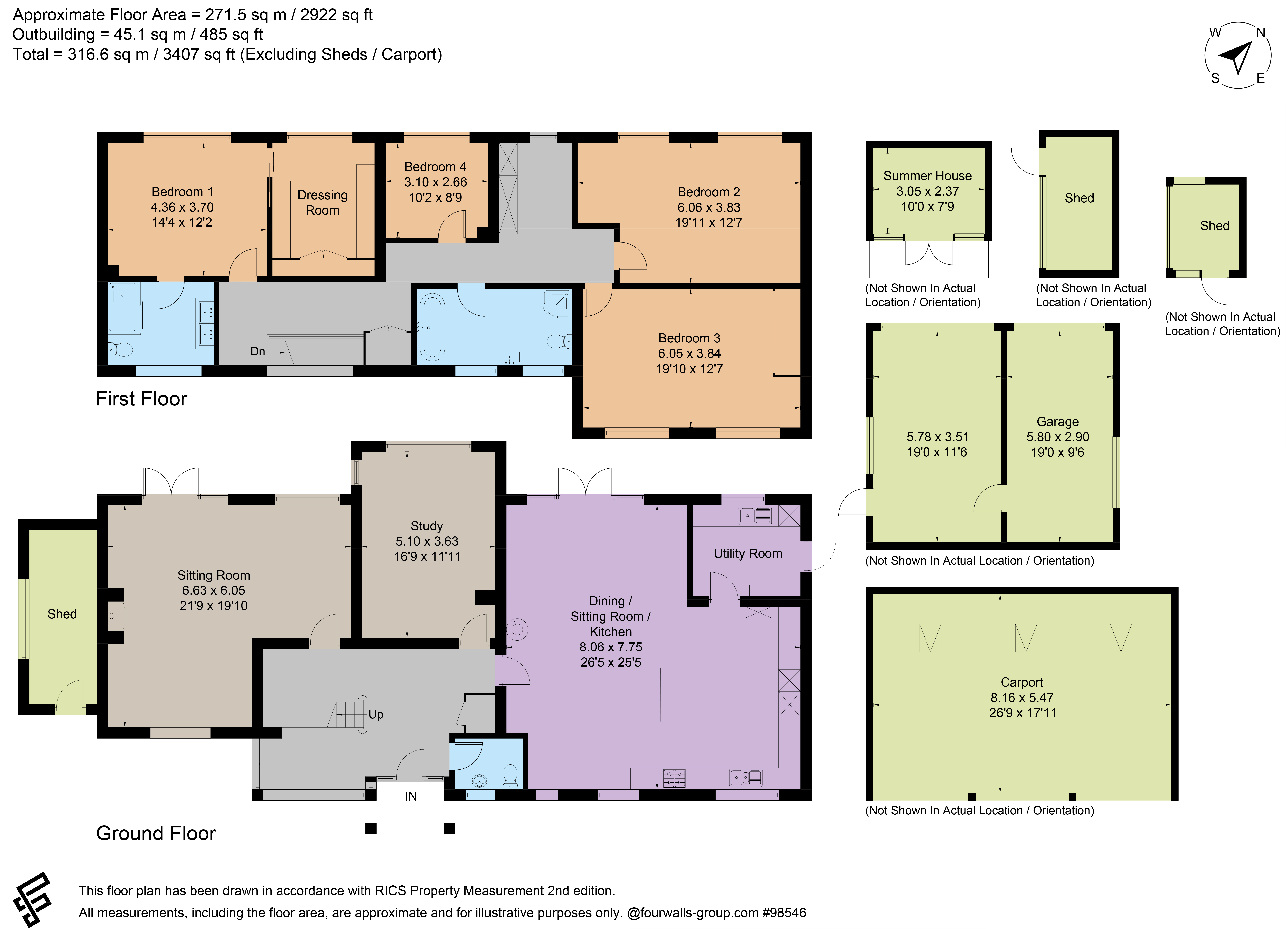 Lushoto,, River View Close, Stockbridge floorplan