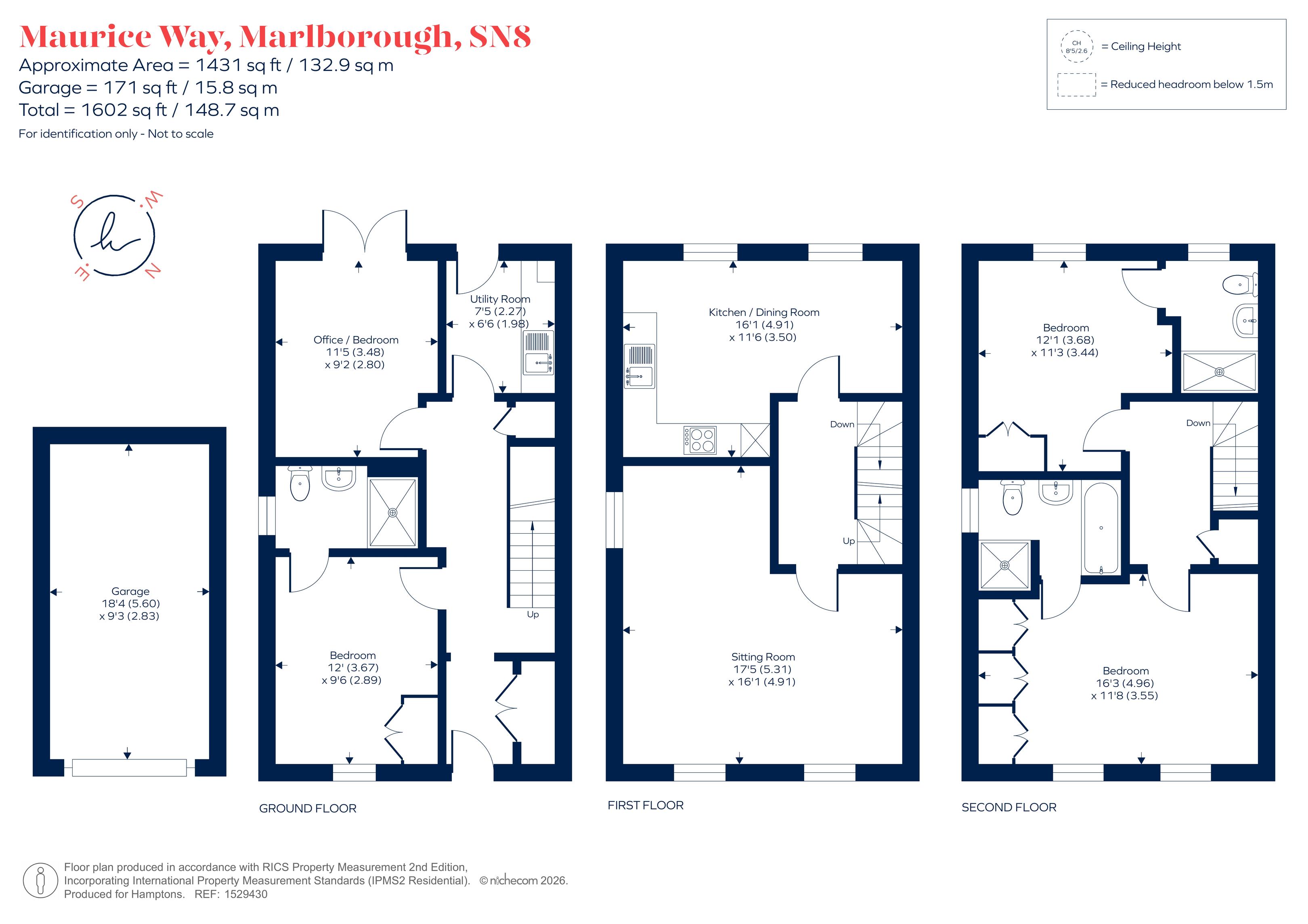 1, Maurice Way, Marlborough floorplan