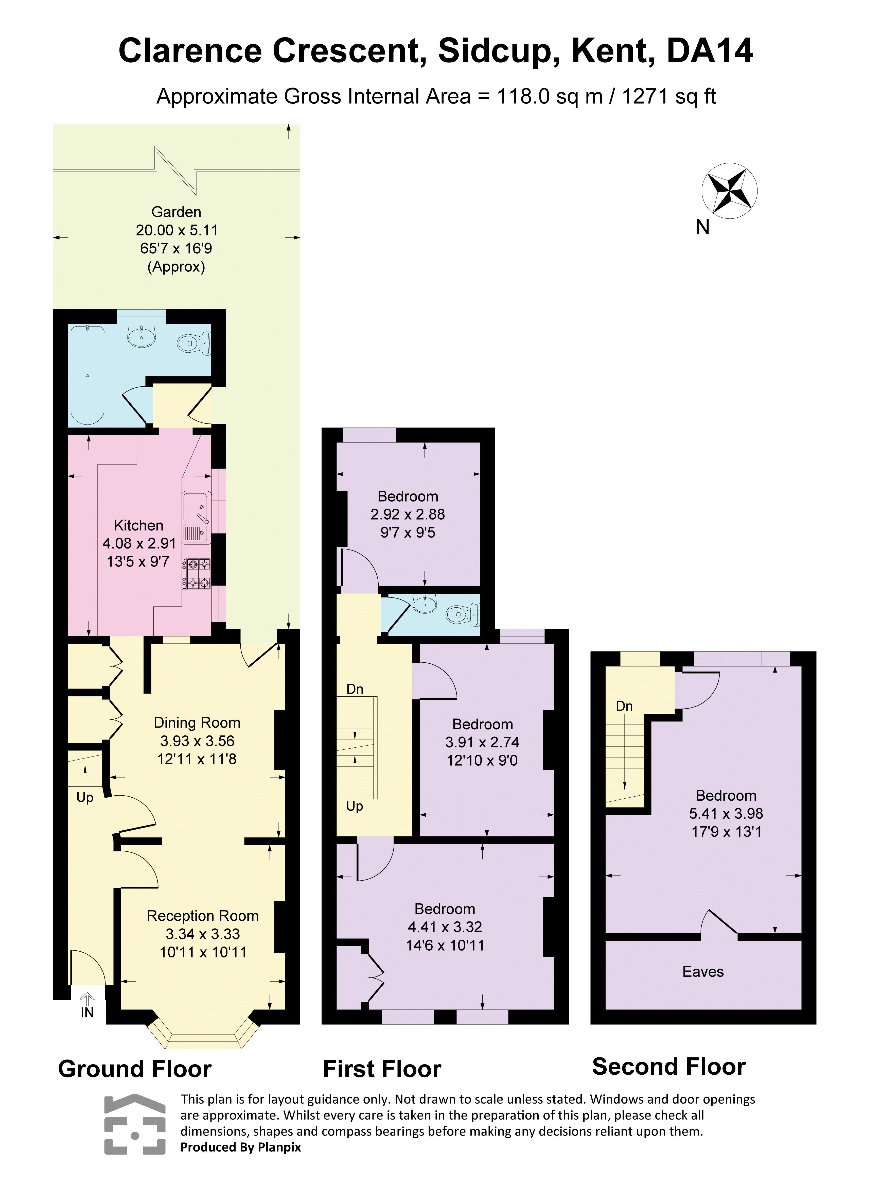 36, Clarence Crescent, Sidcup floorplan