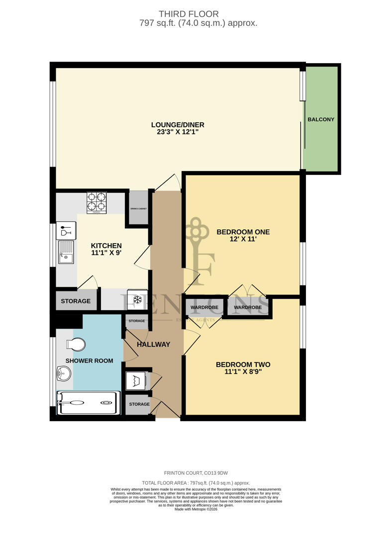 12 Frinton Court, The Esplanade, Frinton-on-Sea floorplan