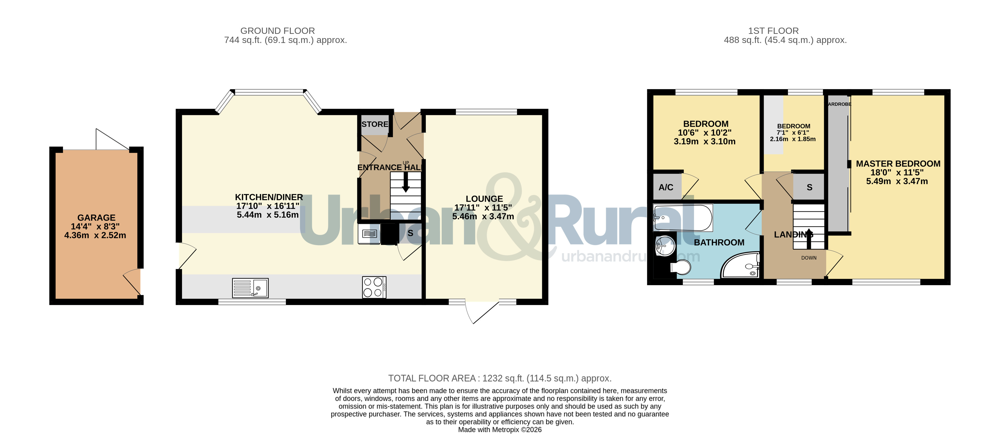 1, Kingsbrook Road, Bedfordshire floorplan