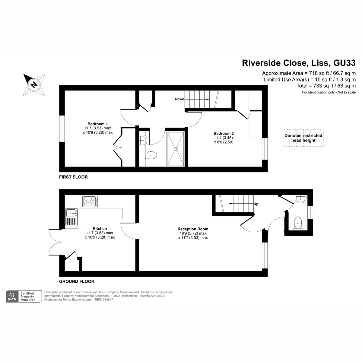 Chilmark Court, Liss GU33, 2 bedroom terraced house for sale 64096566