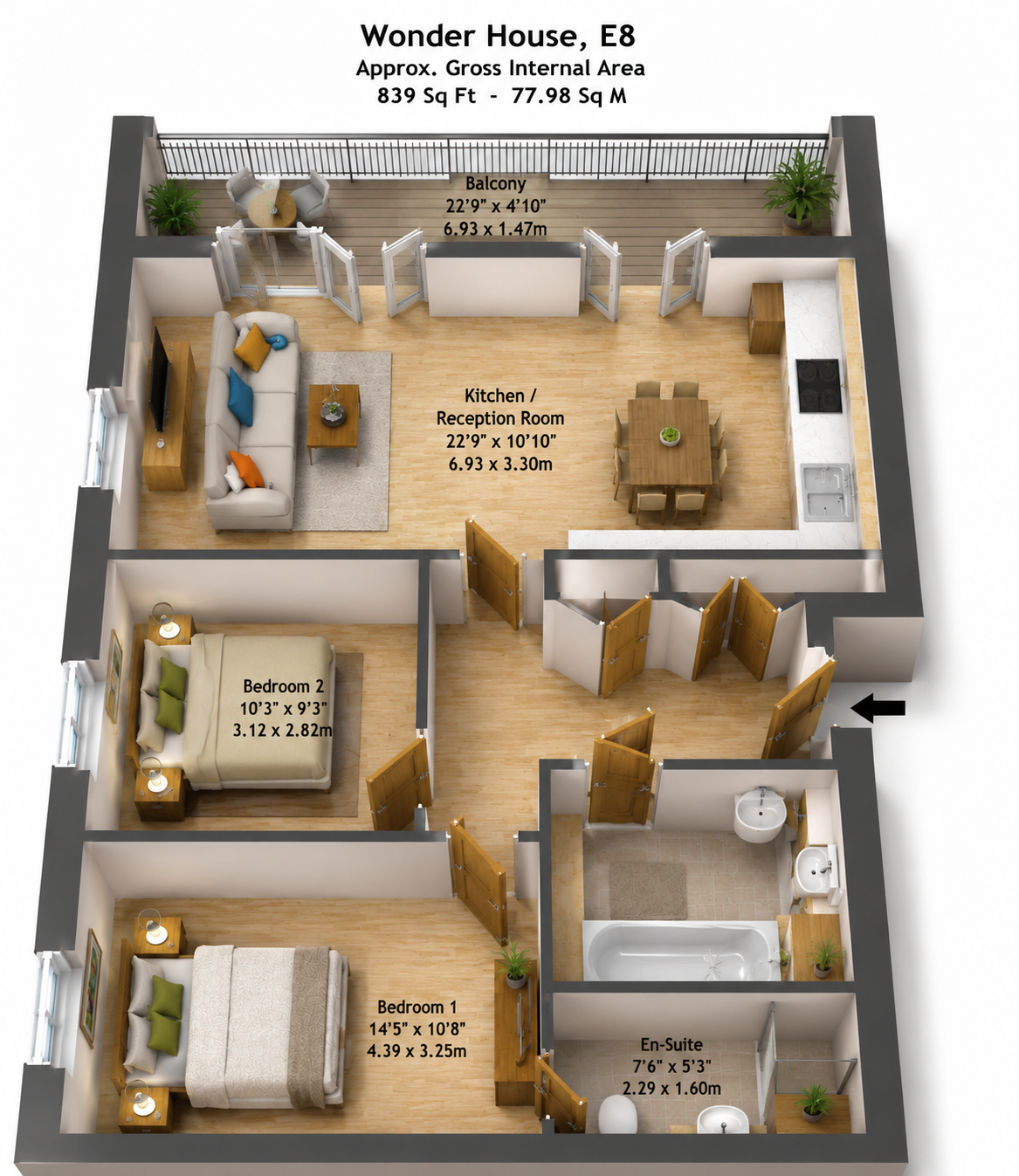 Wonder House, Roseberry Place, London floorplan