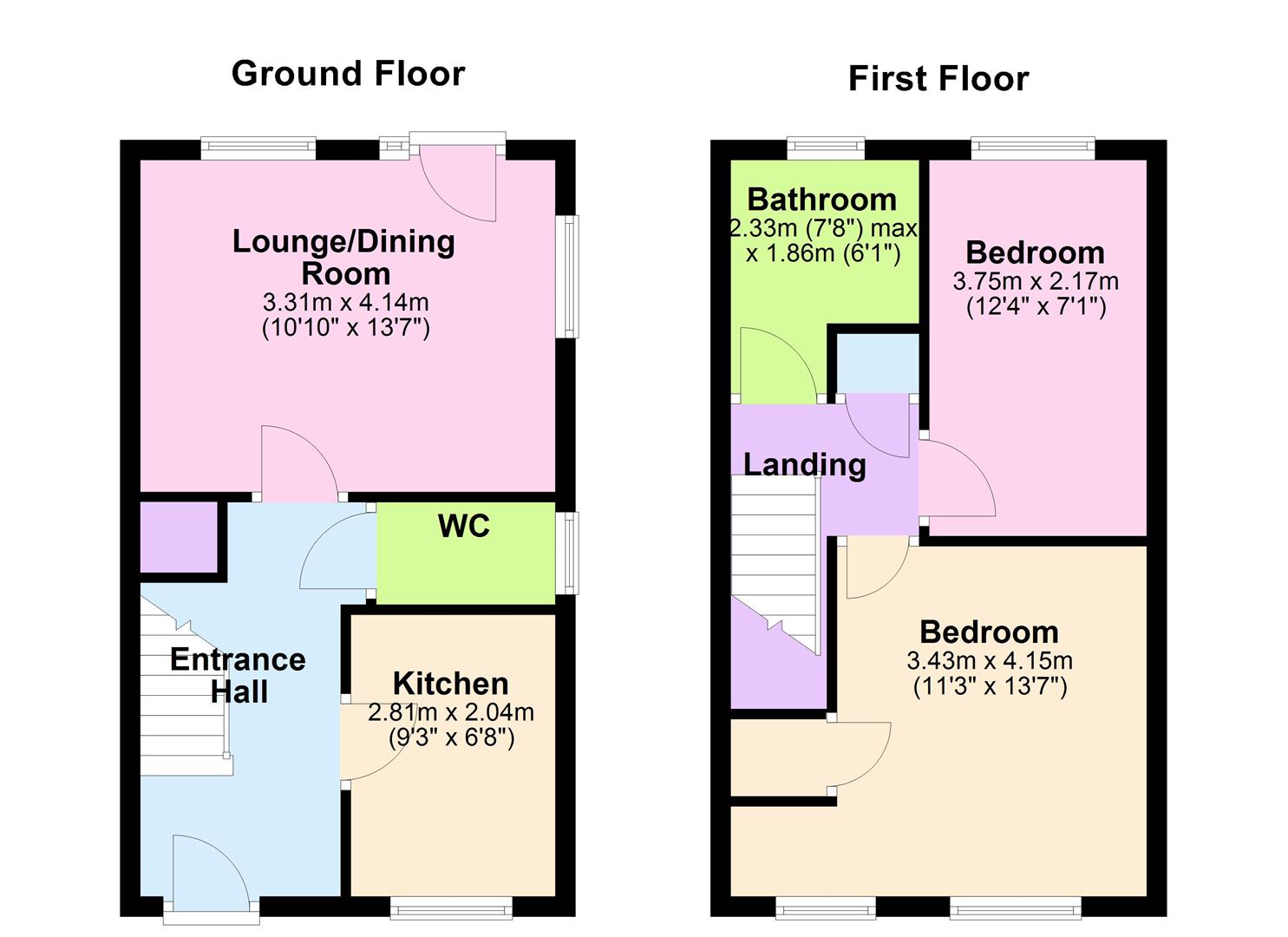 16, Crew Lane, Newbold Verdon floorplan