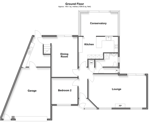 Mill Lane Blue Bell Hill, Chatham floorplan