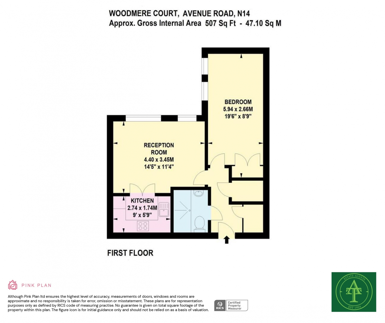Flat 25 Woodmere Court, 7 Avenue Road, London floorplan