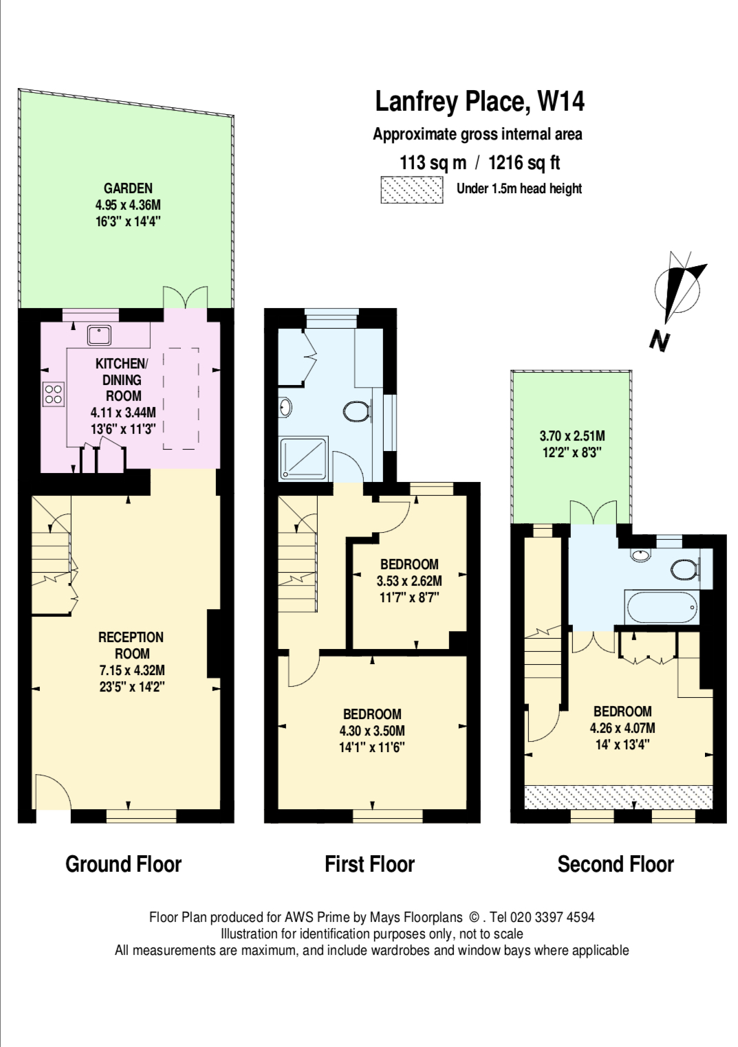 3 Bedrooms Terraced house for sale in Lanfrey Place, West Kensington W14