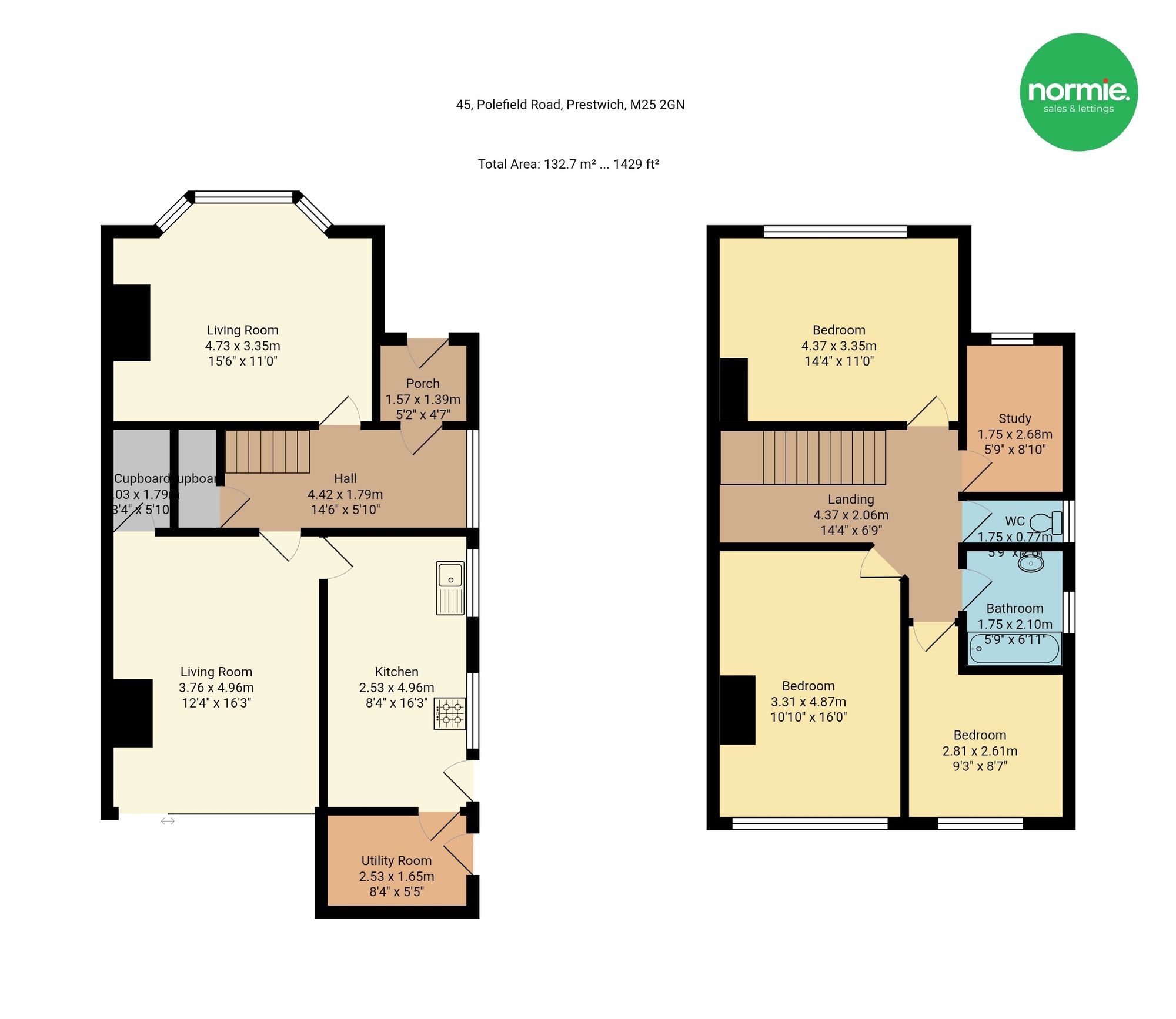 45 Polefield Road, Manchester floorplan