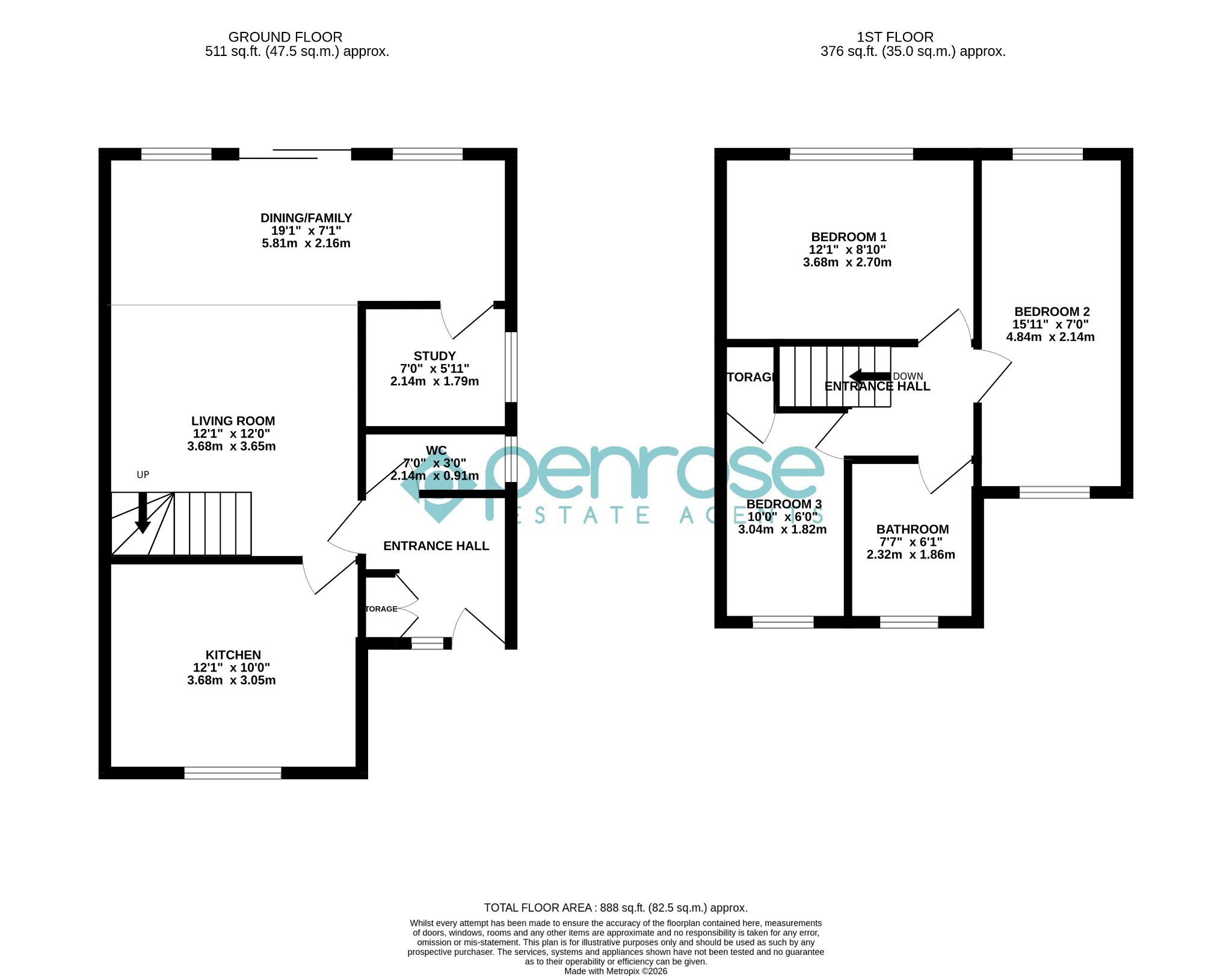 39, Barnston Close, Luton floorplan