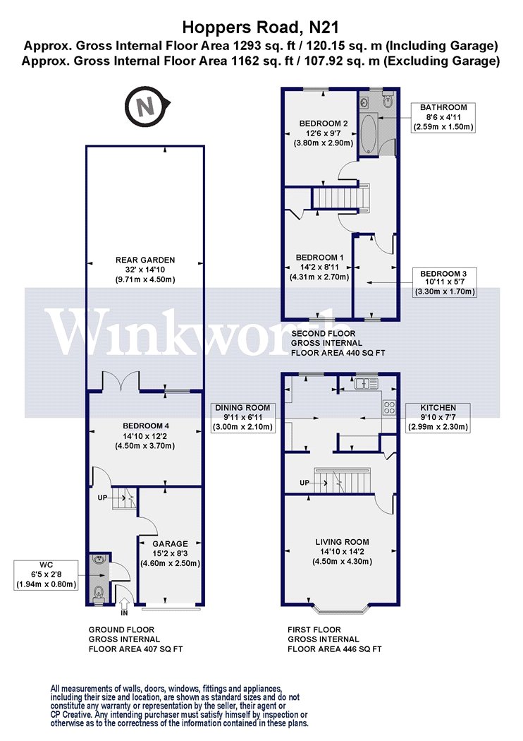 125, Hoppers Road, London floorplan