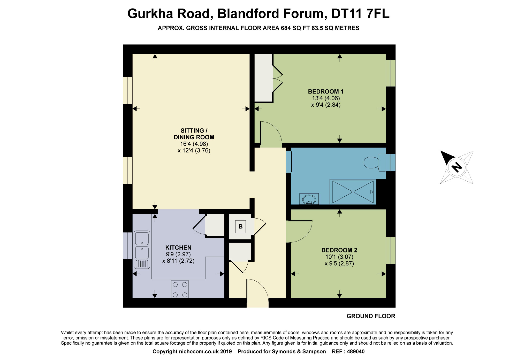 Gurkha Road, Blandford Forum, Dorset DT11, 2 bedroom flat for sale