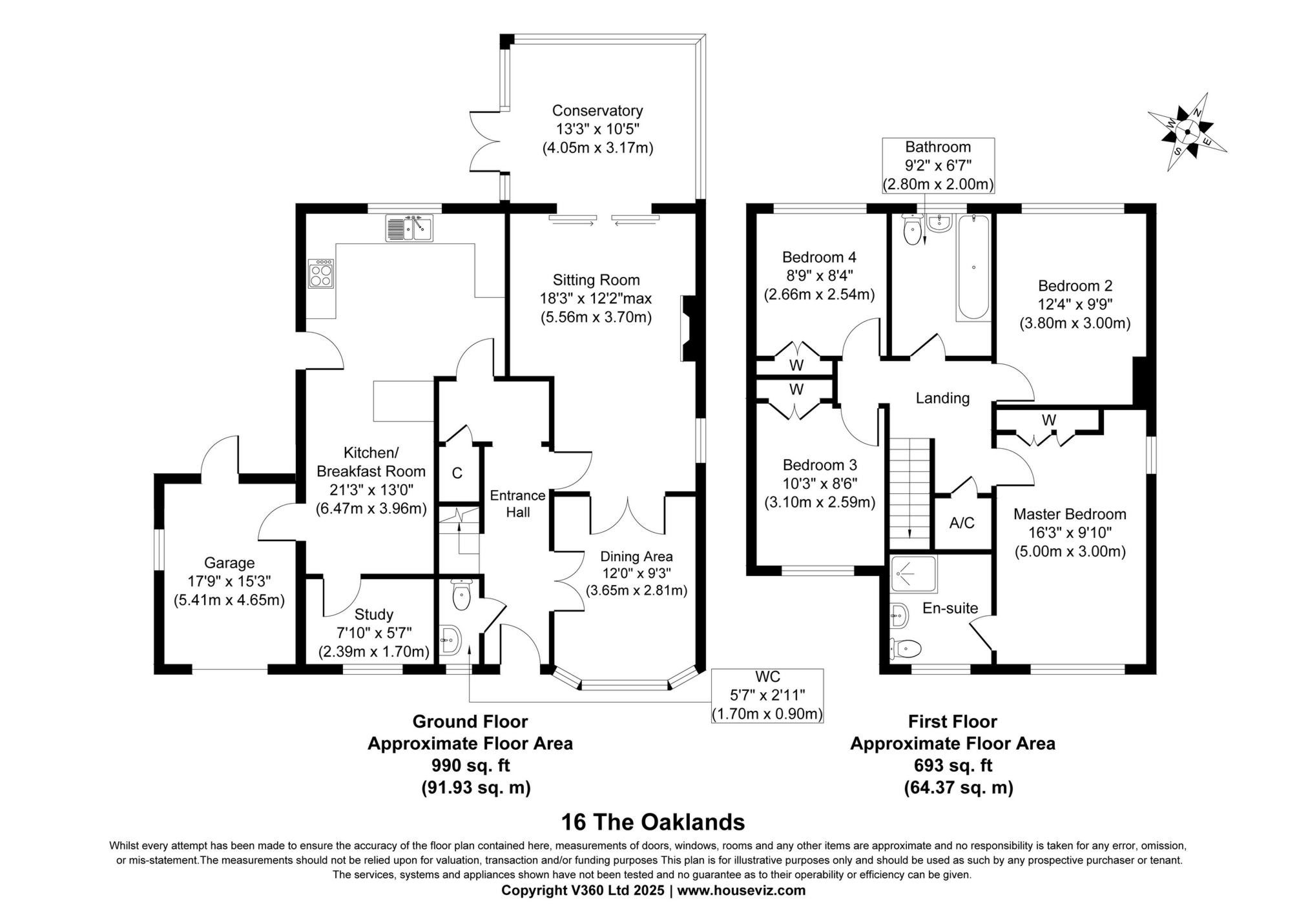 16, The Oaklands, Tenbury Wells floorplan