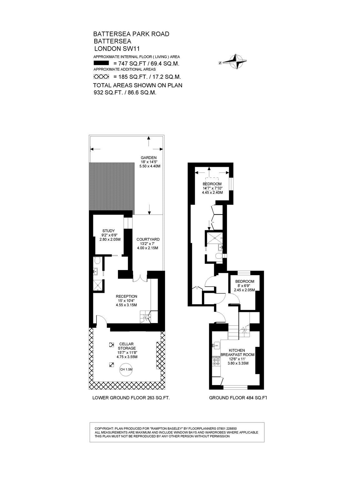 495, Battersea Park Road, London floorplan