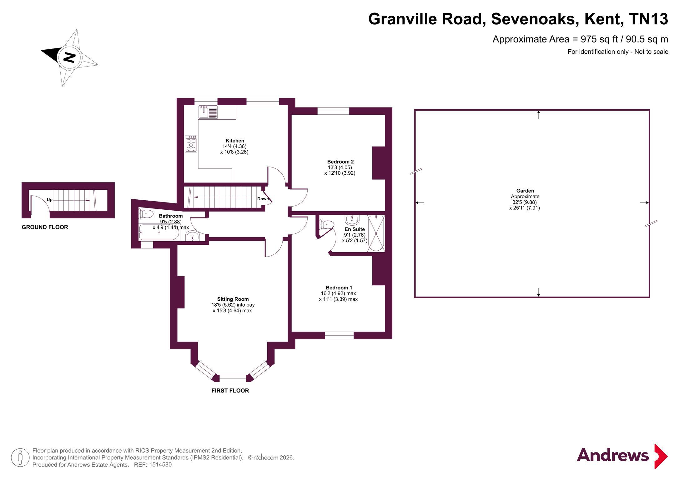 Flat 2, 80, Granville Road, Kent floorplan