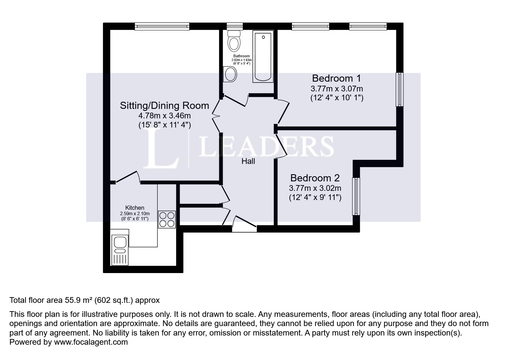 Flat 1, Stable House, Haywards Heath floorplan