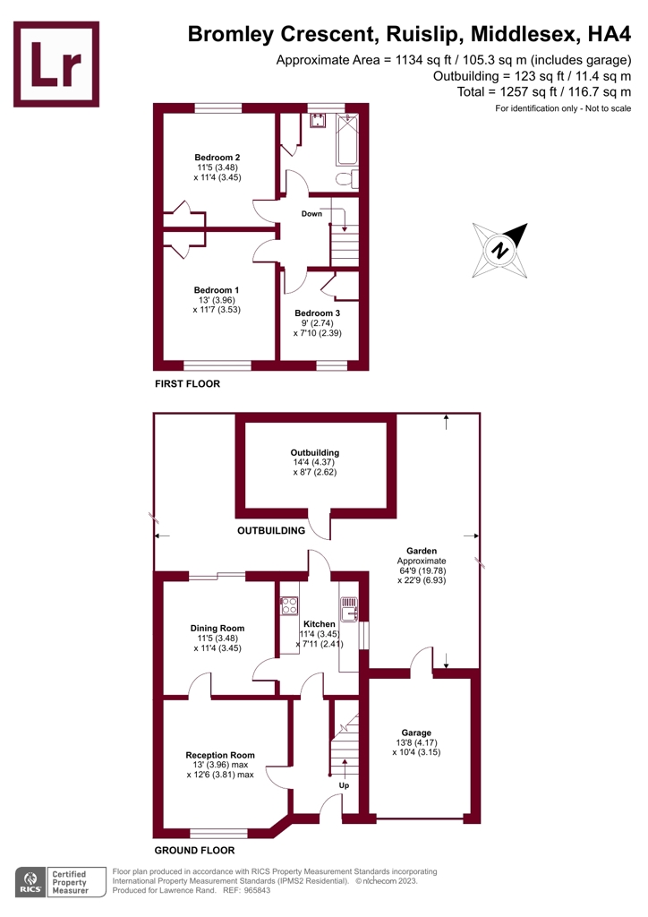 Bromley Crescent, Ruislip, Middlesex HA4, 3 bedroom end terrace house