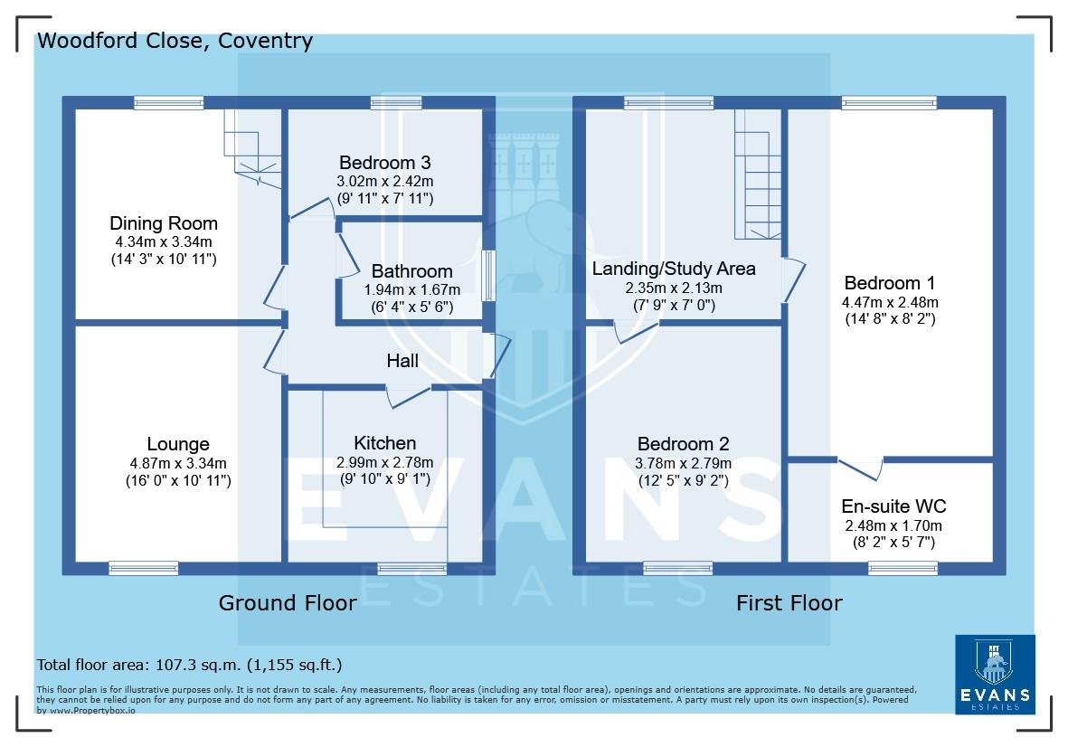 1, Woodford Close, Coventry floorplan