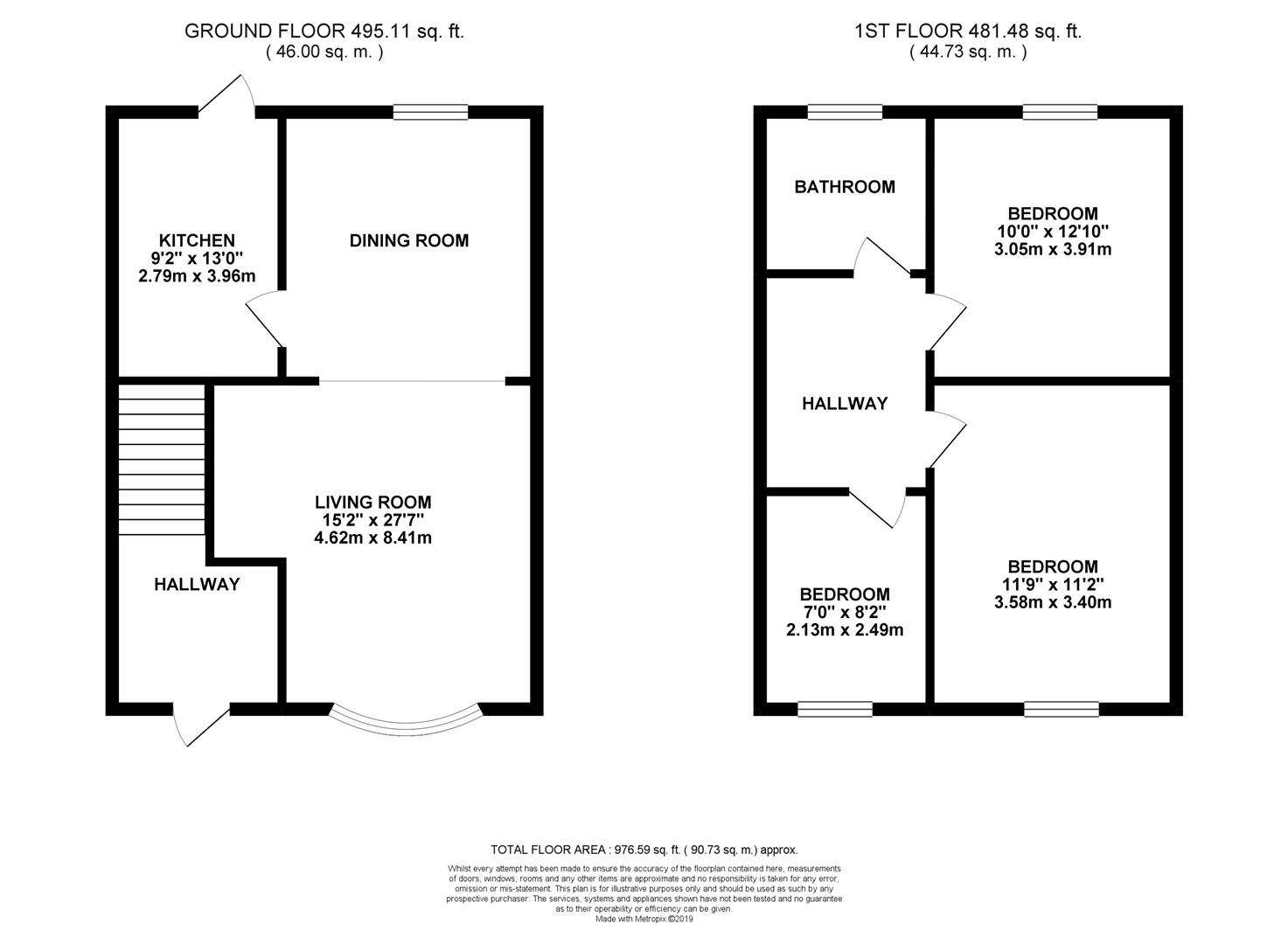 3 Bedrooms Terraced house for sale in Links Drive, Bexhill-On-Sea TN40