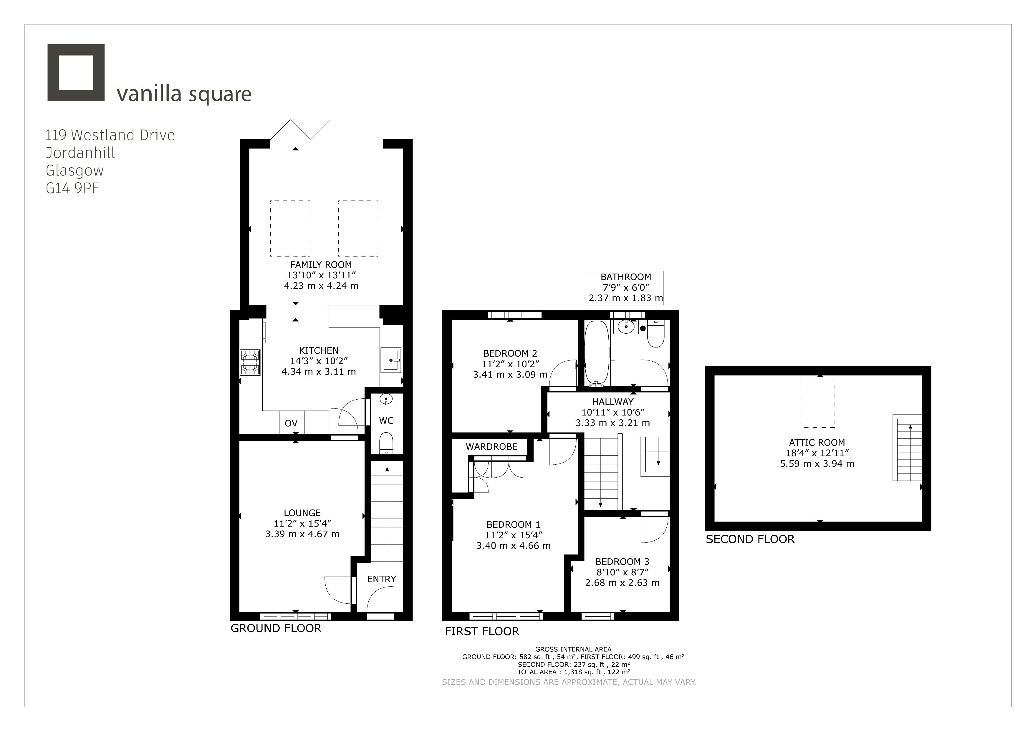 119, Westland Drive, Glasgow floorplan