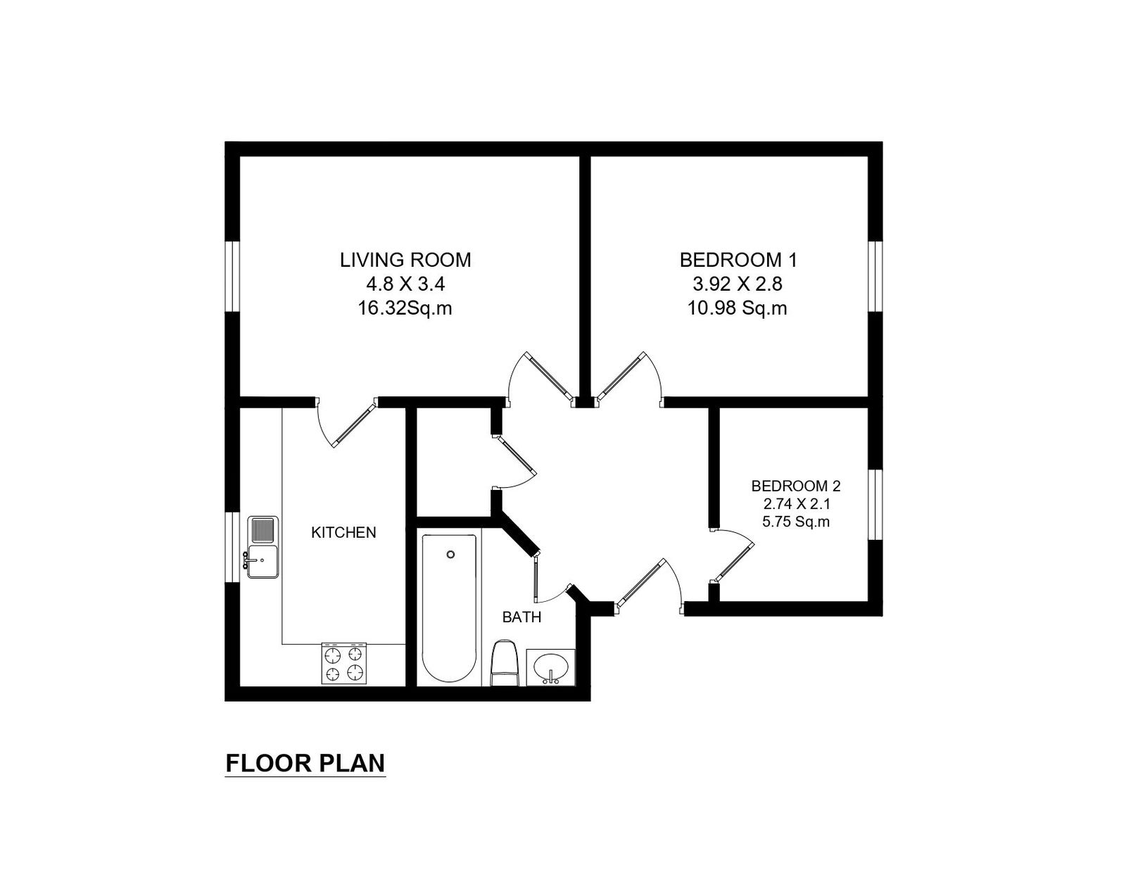 Britten Court,Flat 48, Abbey Lane, London floorplan