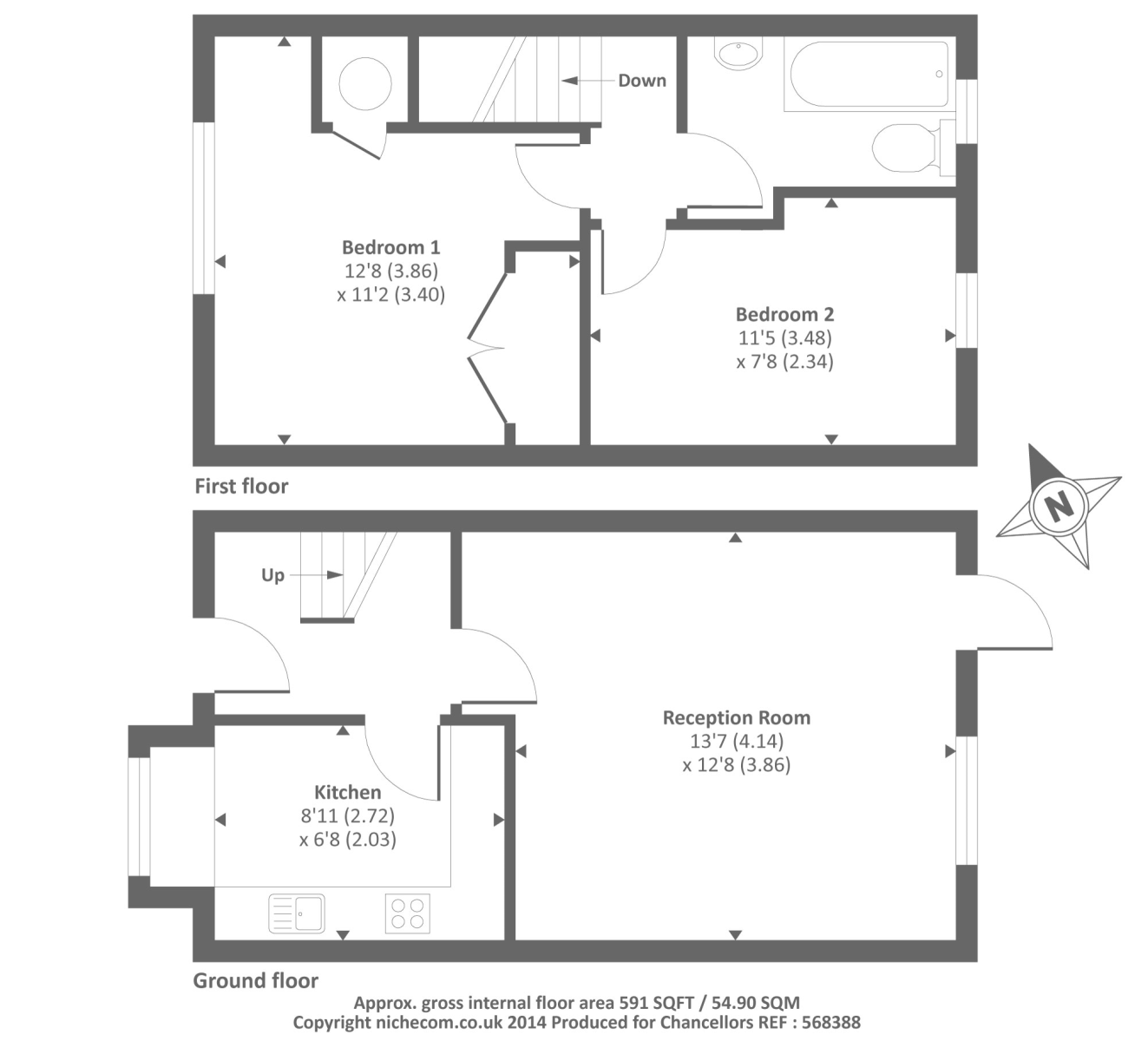 2 Bedrooms Terraced house to rent in Didcot, Oxfordshire OX11