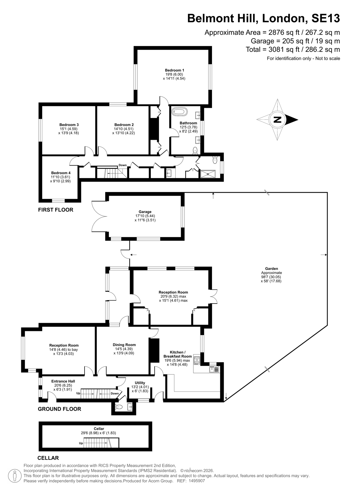 95, Belmont Hill, London floorplan