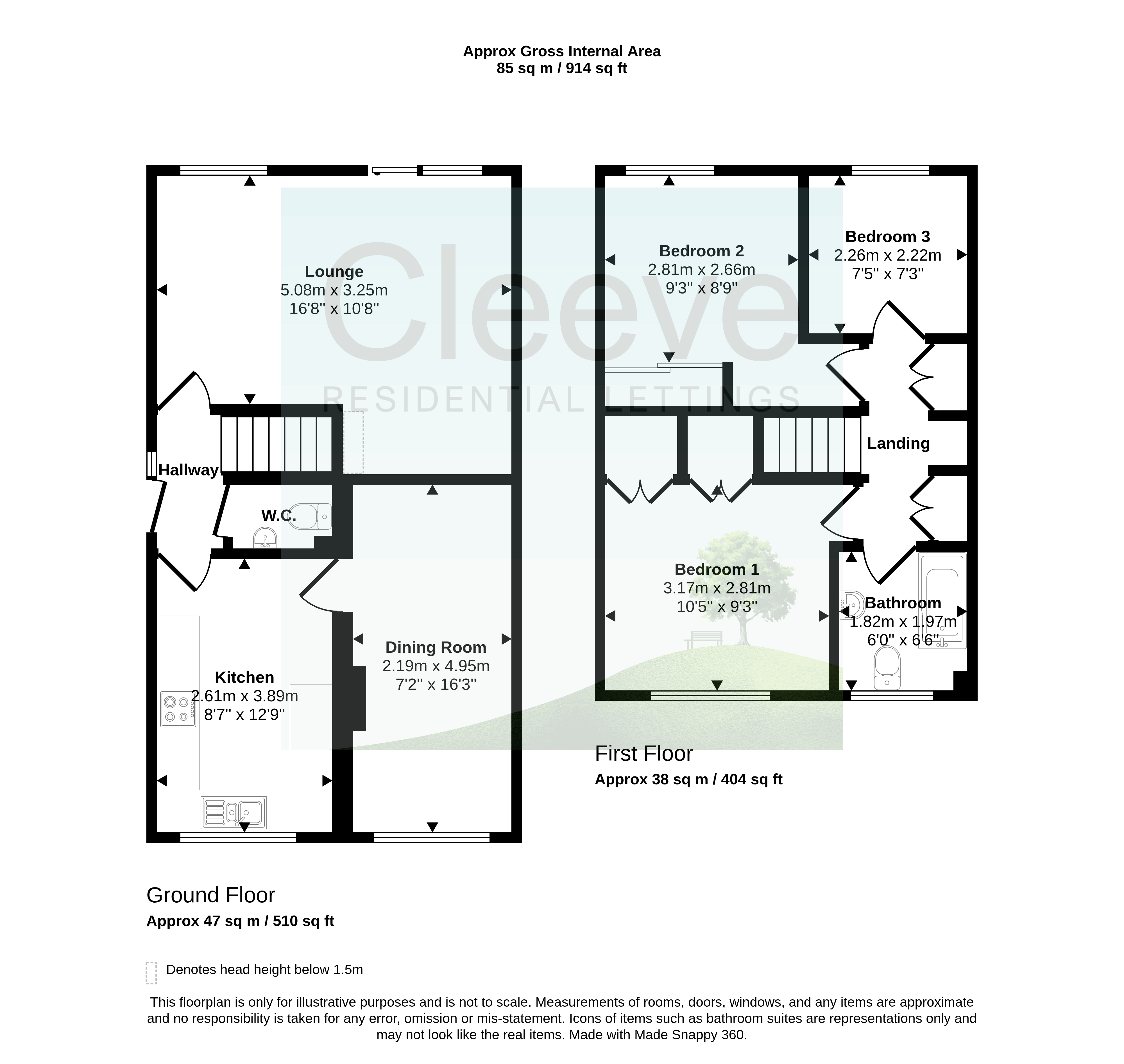 The Cornfields, Cheltenham floorplan