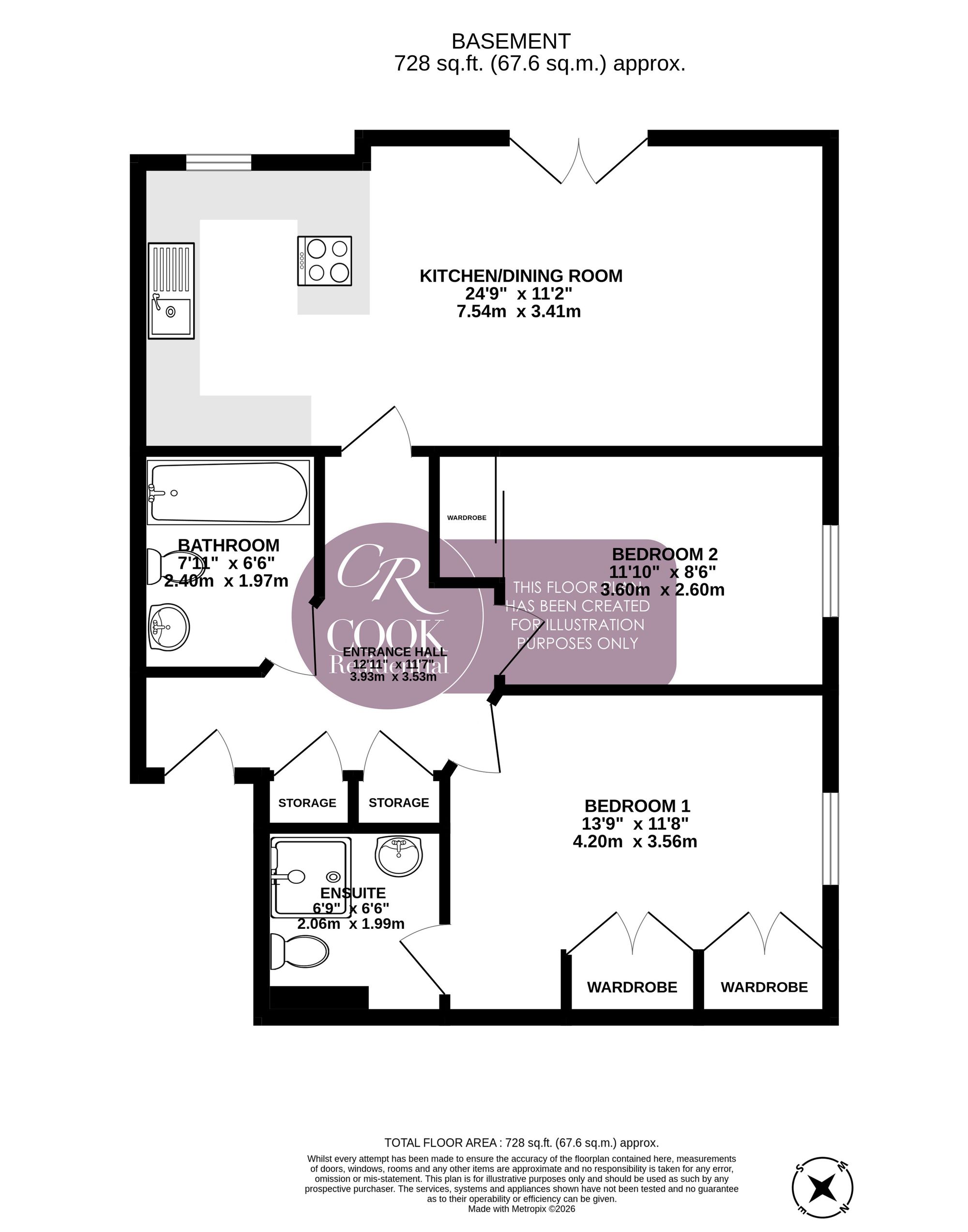 Flat 3, The Ferns, Cheltenham floorplan