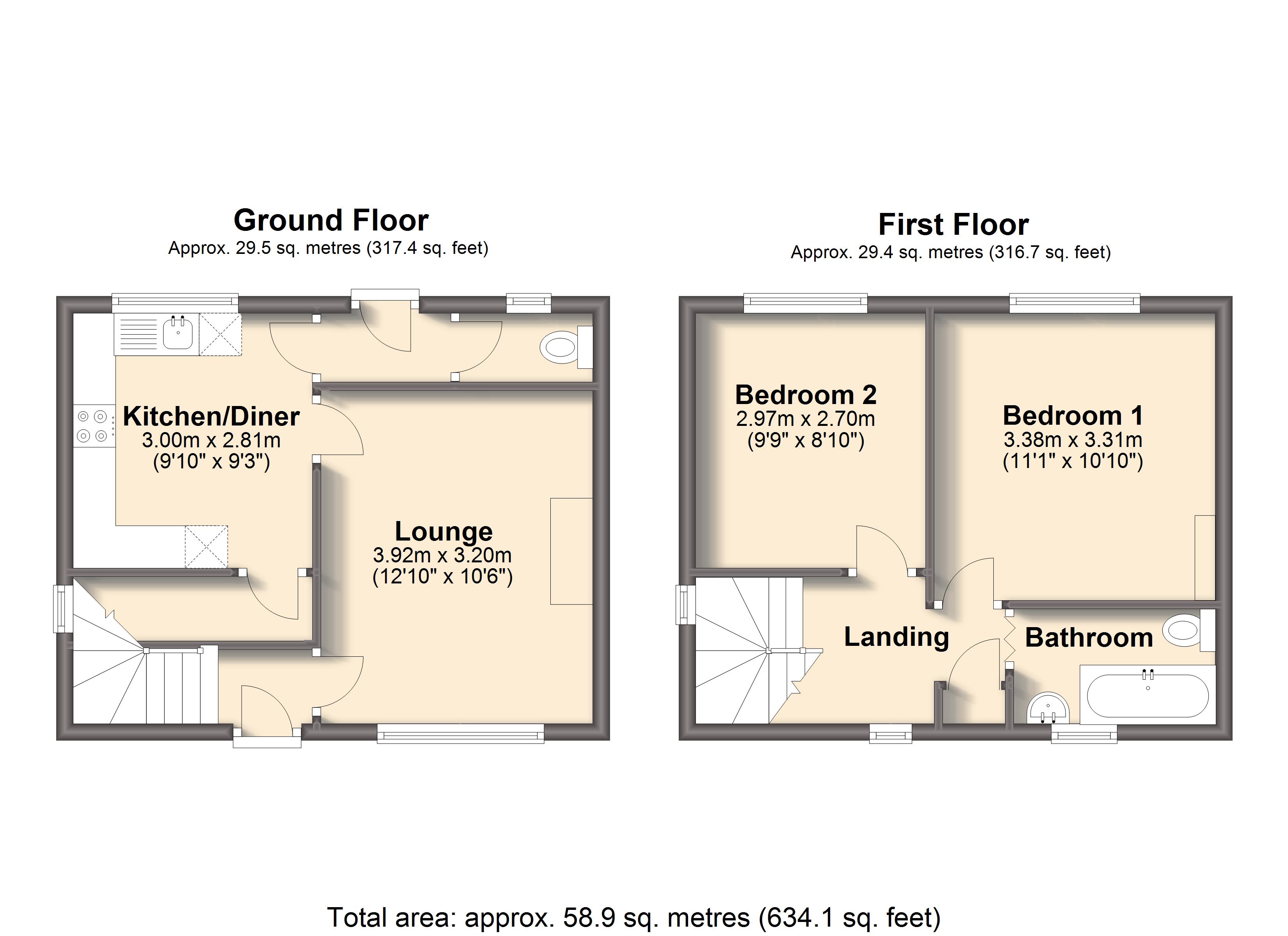 2 Bedrooms Semi-detached house for sale in Hill Top Road, Old Whittington, Chesterfield S41