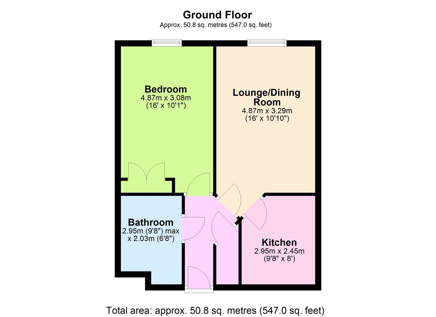 Flat 54 Amelia Court, 1, Union Place, Worthing floorplan