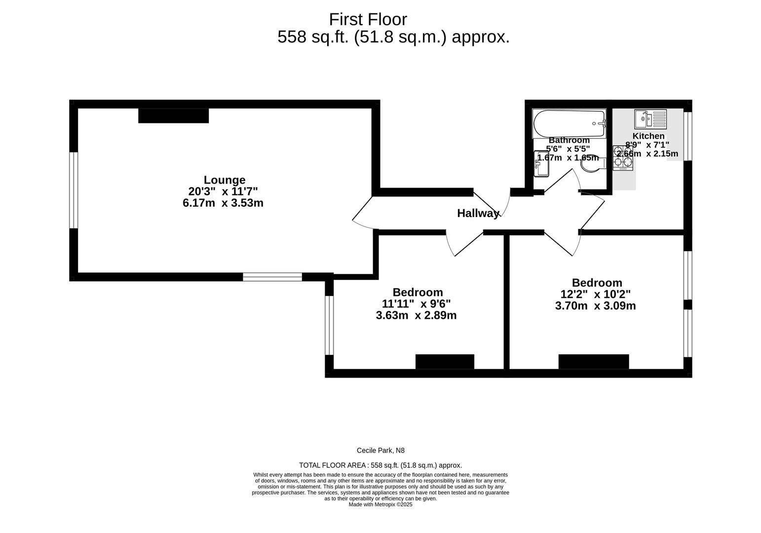 67A, Cecile Park, London floorplan