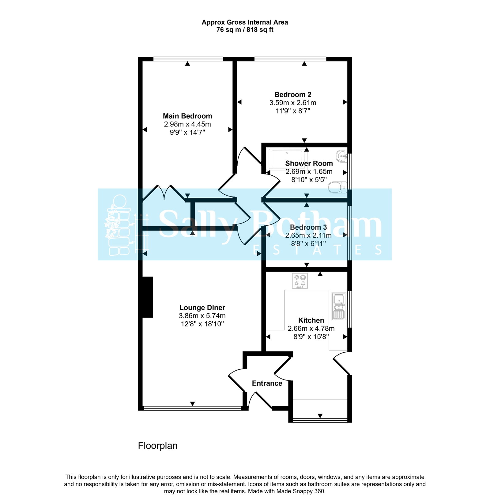 Wellington Close, Matlock floorplan