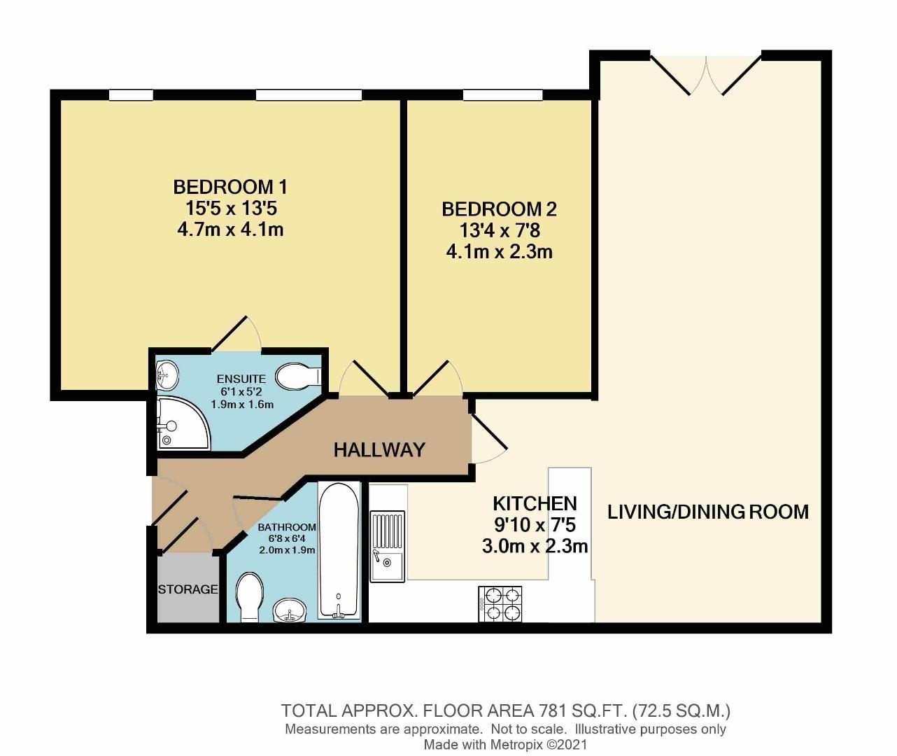 Apt 23, Windsor House, 252 Mauldeth Road West, Chorlton floorplan