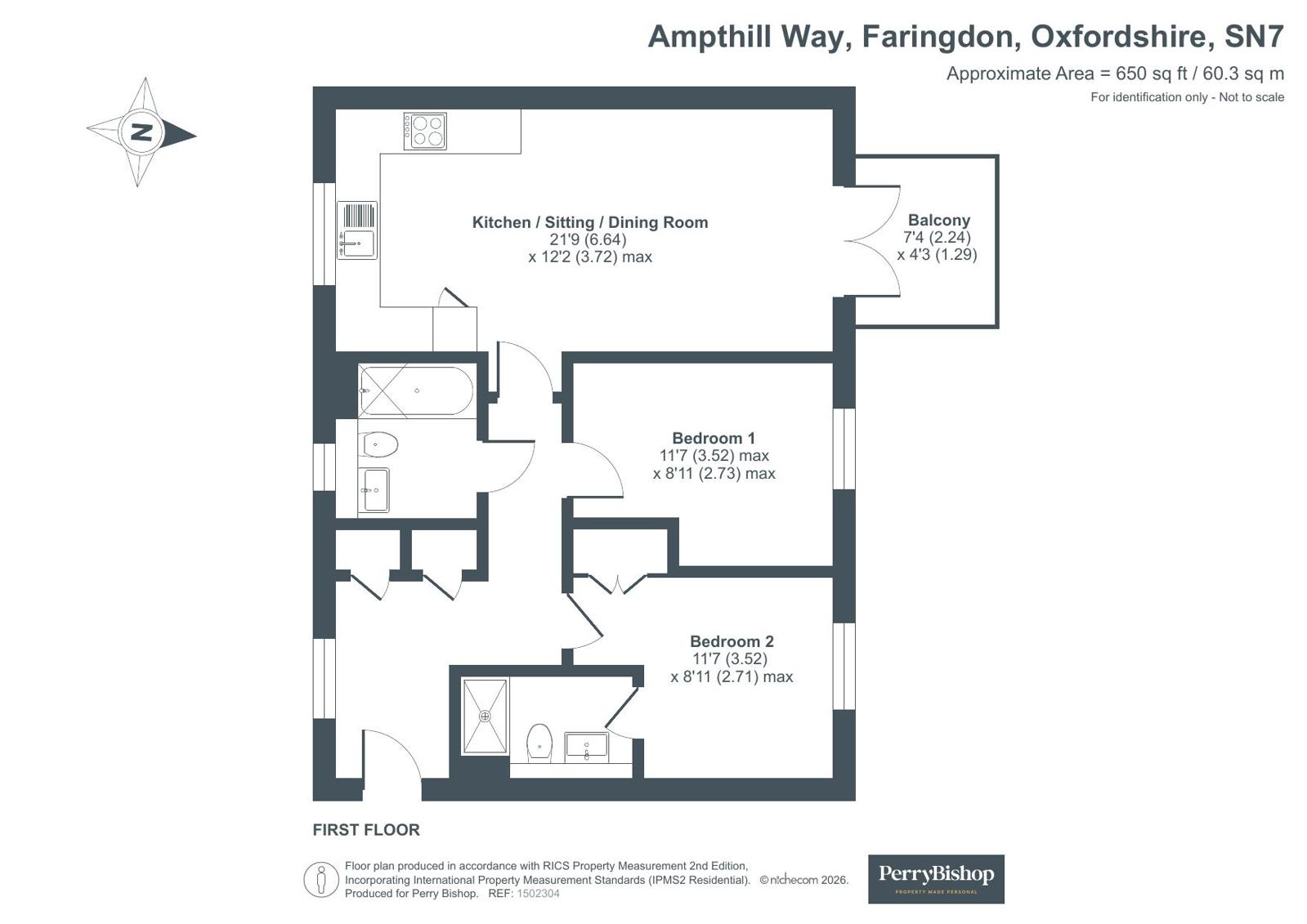 63, Ampthill way, Oxfordshire floorplan