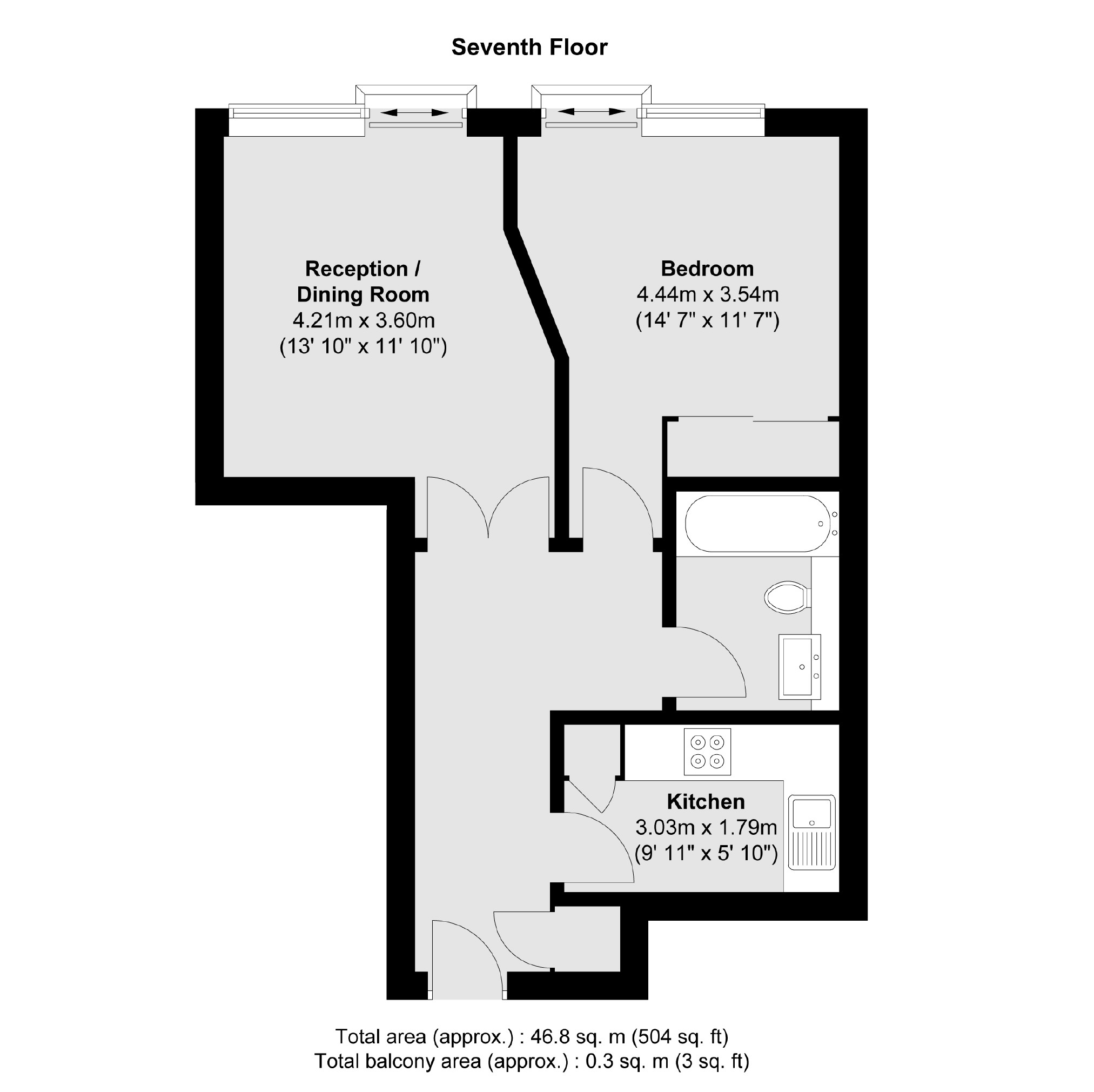 Flat 712, Spice Quay Heights, 32, Shad Thames, London floorplan