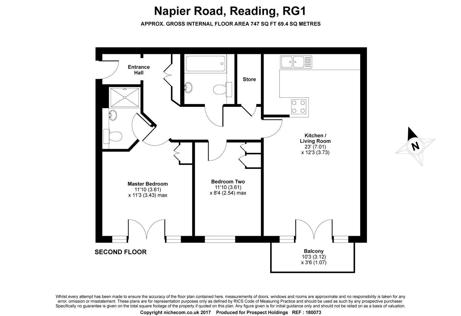 2 Bedrooms Flat to rent in Luscinia View, Napier Road, Reading, Berkshire RG1