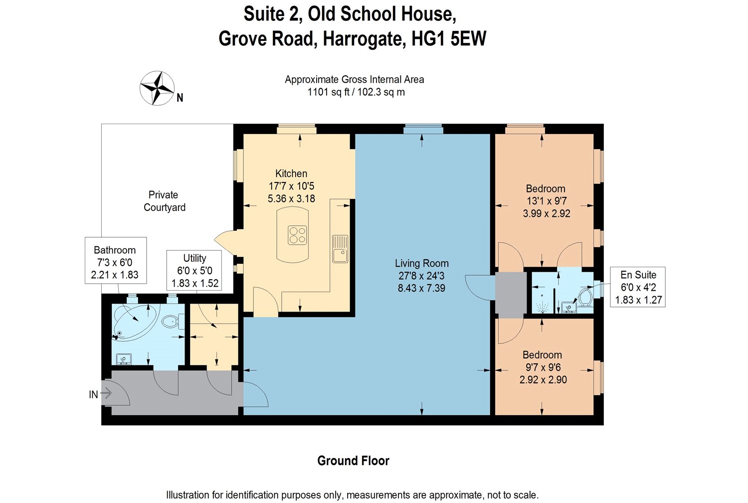 2 Bedrooms Flat for sale in The Old School House, Grove Road, Harrogate, North Yorkshire HG1